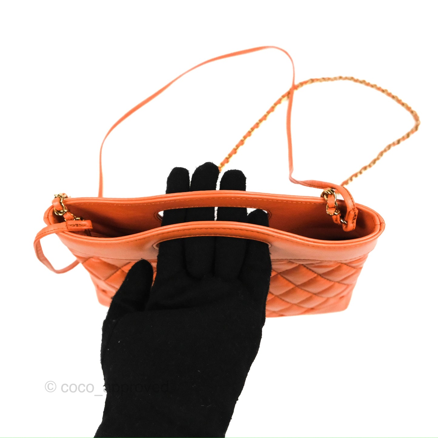 Chanel 31 Mini Salmon Orange Aged Calfskin Gold Hardware
