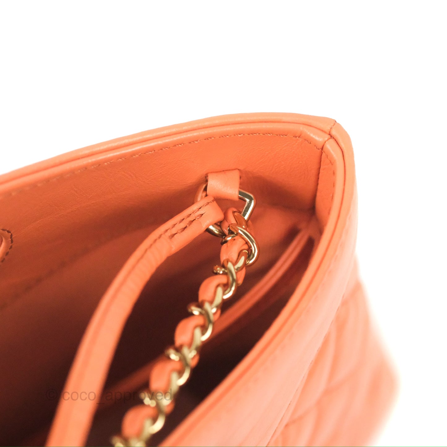 Chanel 31 Mini Salmon Orange Aged Calfskin Gold Hardware