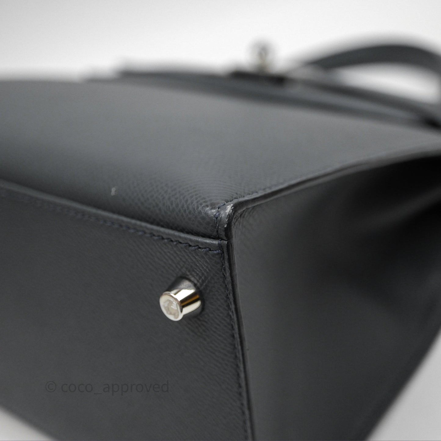 Hermès Kelly II 28 Veau Espom Gris Misty H0 Sellier Palladium Hardware
