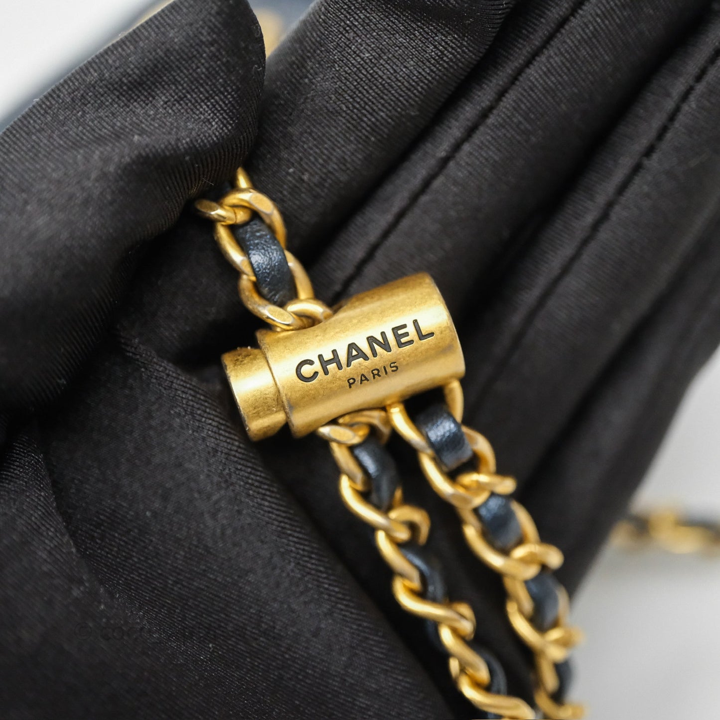 Chanel Quilted My Perfect Mini Iridescent Dark Navy Caviar Aged Gold Hardware 21K