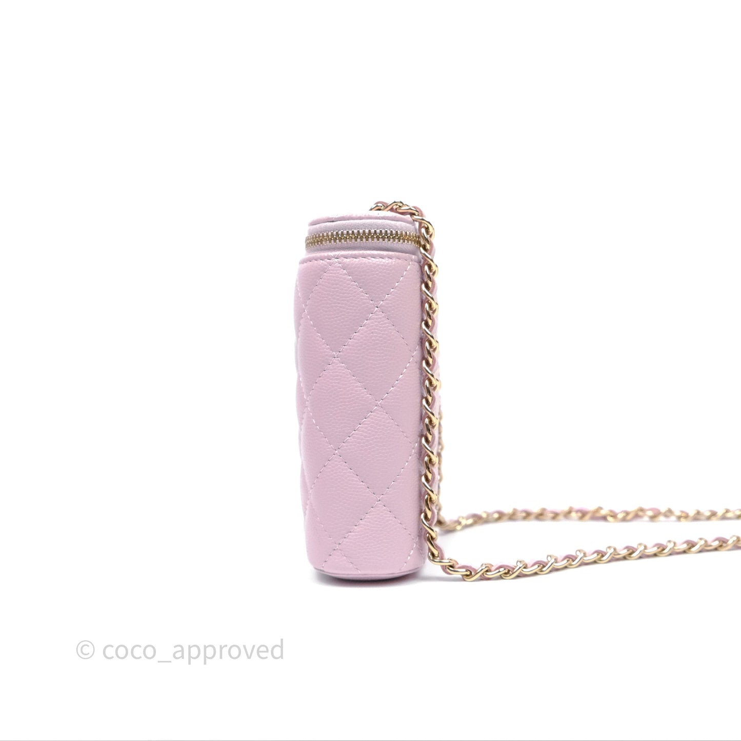 Chanel Mini Vanity With Chain Pink Caviar Gold Hardware