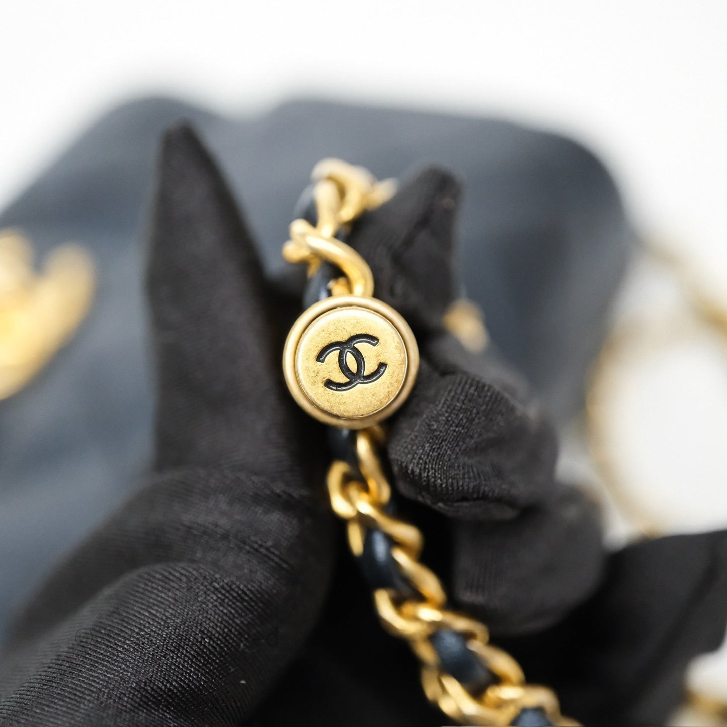 Chanel Quilted My Perfect Mini Iridescent Dark Navy Caviar Aged Gold Hardware 21K