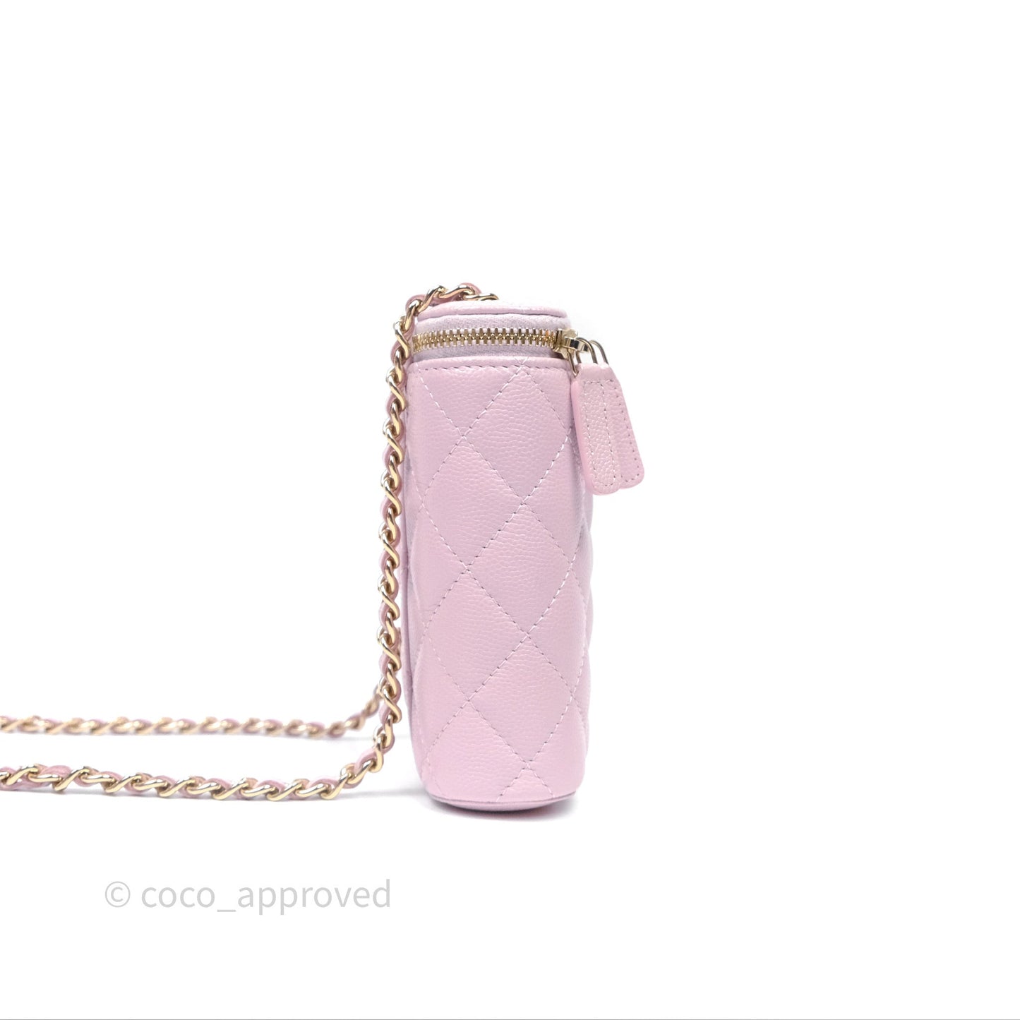 Chanel Mini Vanity With Chain Pink Caviar Gold Hardware