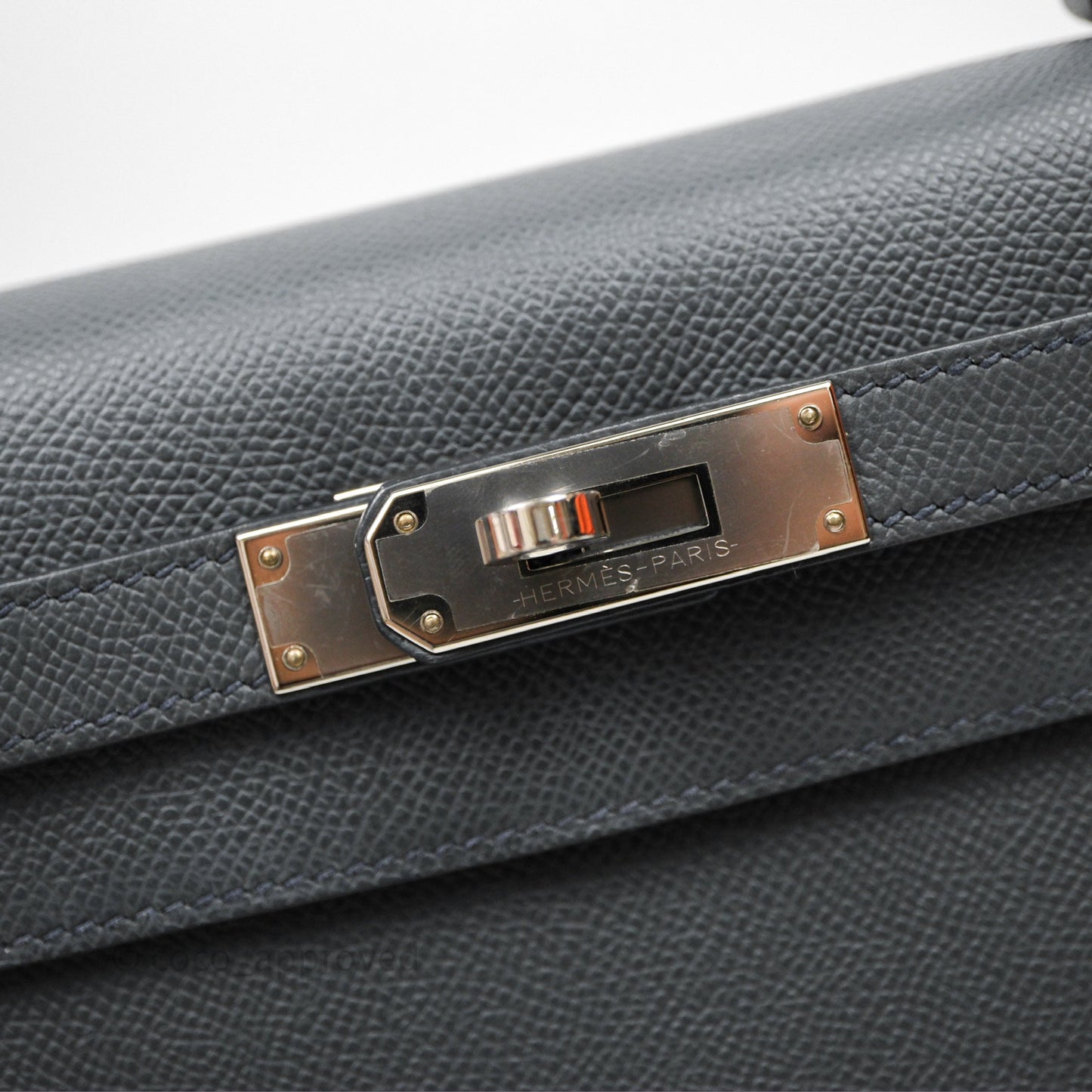 Hermès Kelly II 28 Veau Espom Gris Misty H0 Sellier Palladium Hardware