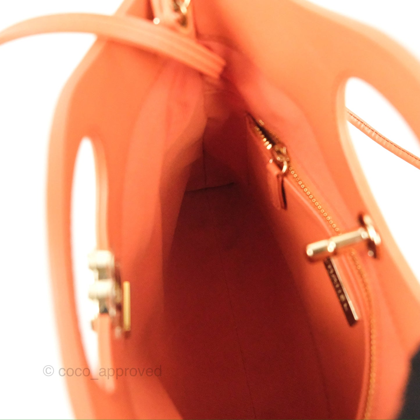 Chanel 31 Mini Salmon Orange Aged Calfskin Gold Hardware