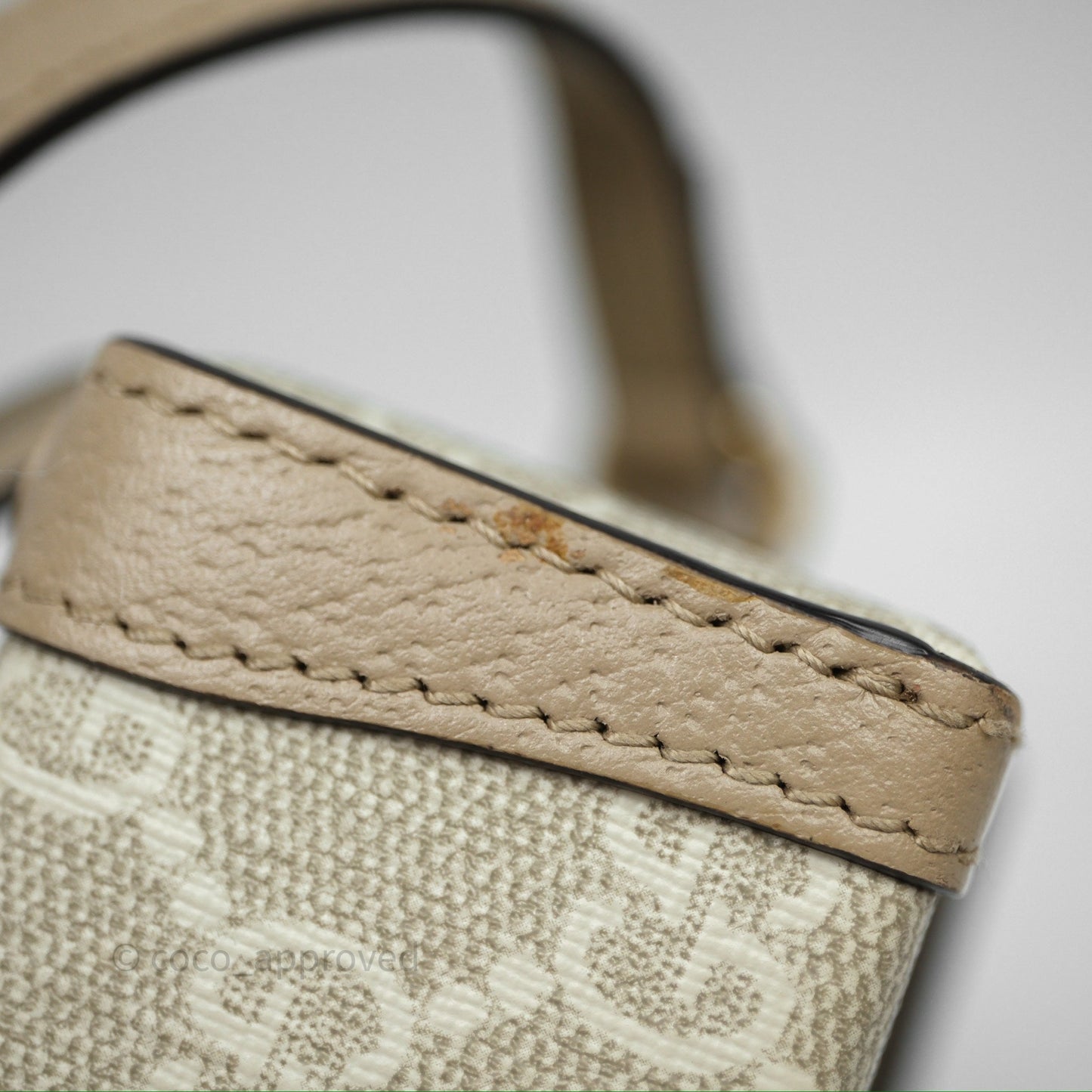 Gucci Horsebit 1955 Mini Bag Beige/White GG Supreme Canvas