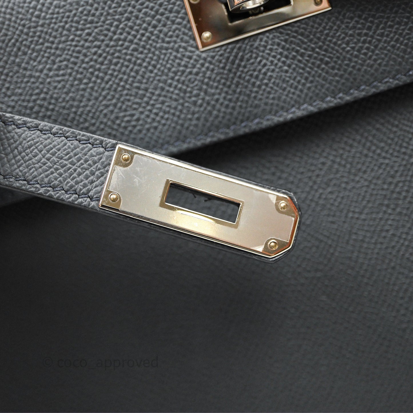 Hermès Kelly II 28 Veau Espom Gris Misty H0 Sellier Palladium Hardware