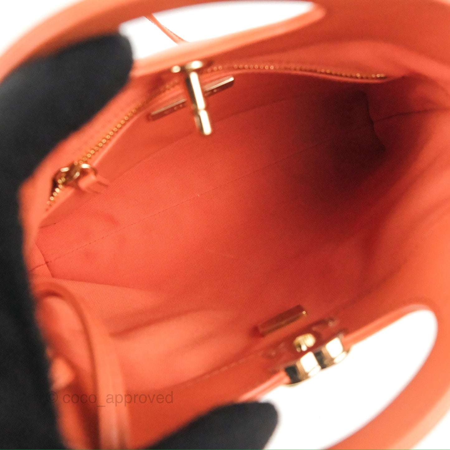 Chanel 31 Mini Salmon Orange Aged Calfskin Gold Hardware