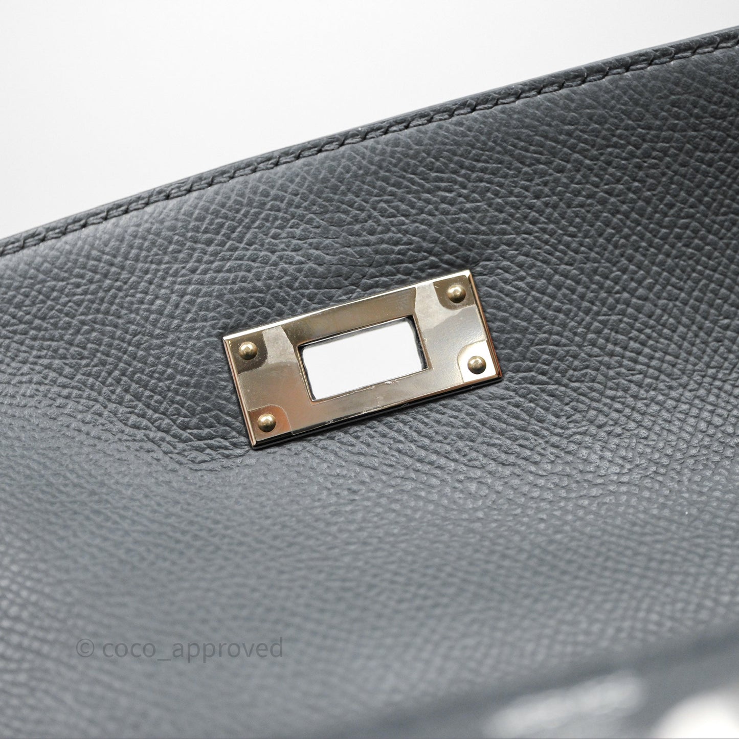 Hermès Kelly II 28 Veau Espom Gris Misty H0 Sellier Palladium Hardware