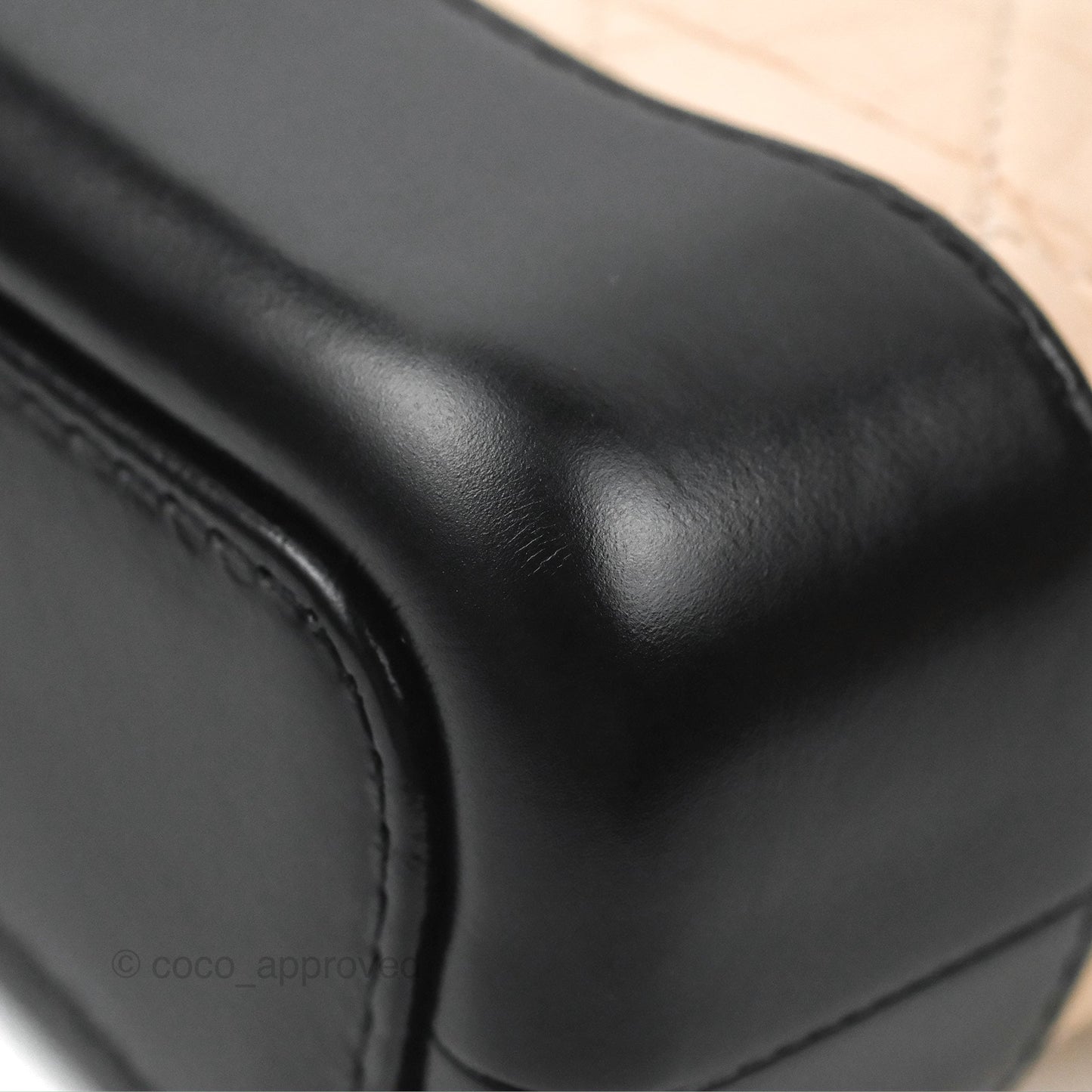 Chanel Quilted Small Gabrielle Hobo Black Beige Aged Calfskin Mixed Hardware