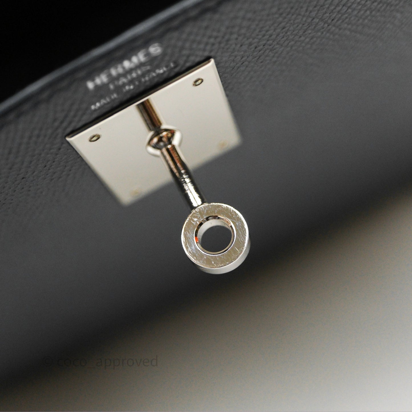 Hermès Kelly II 28 Veau Espom Gris Misty H0 Sellier Palladium Hardware