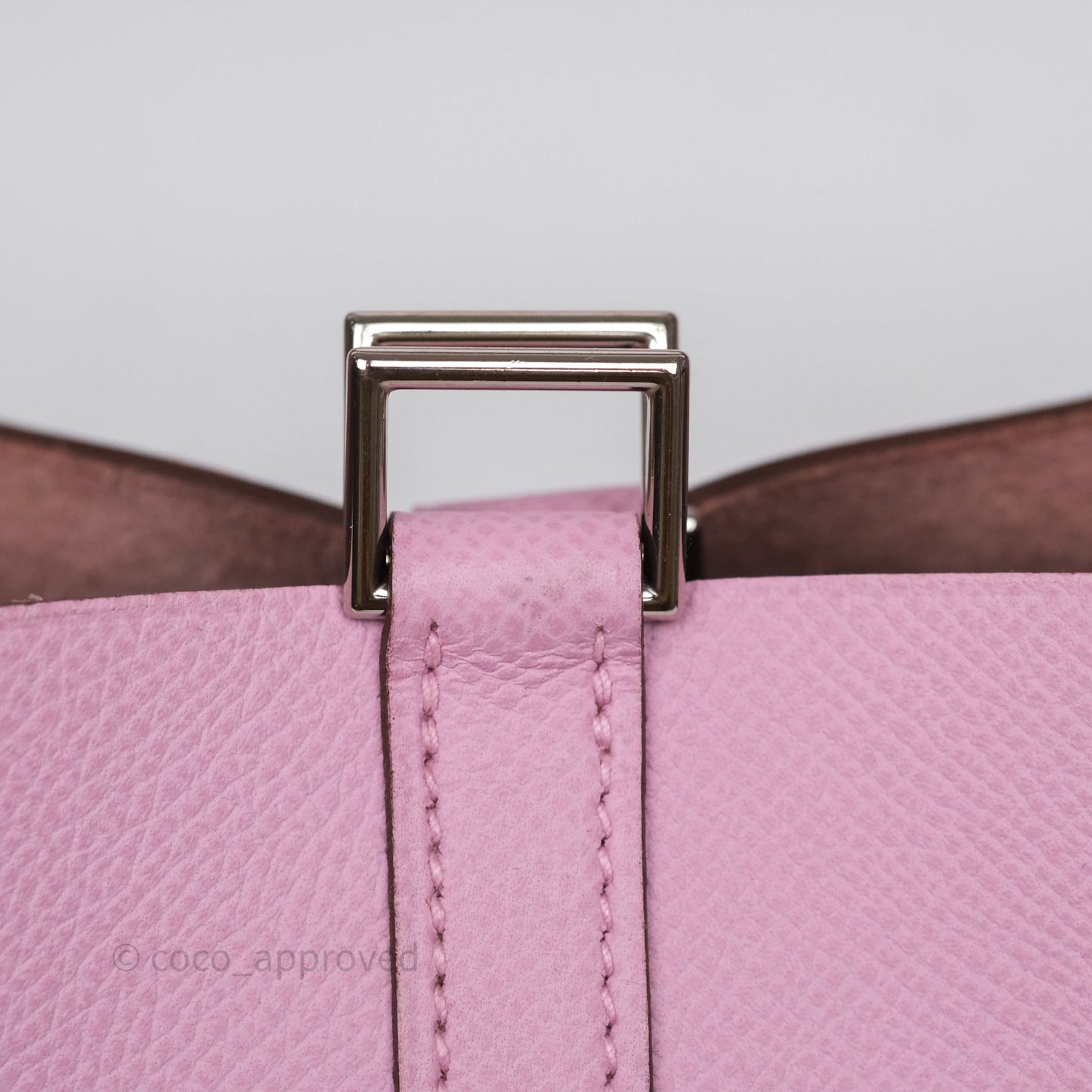 Hermès Tressage De Cuir Picotin Lock 18 Mauve Sylvestre X9/ Jaune de Naples 9O/Rouge H 55 Epsom Palladium Hardware
