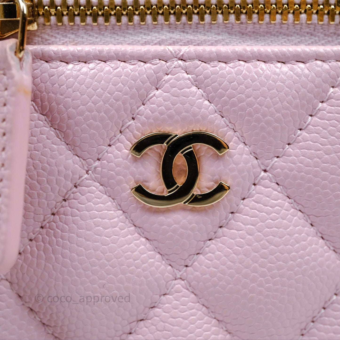 Chanel Mini Vanity With Chain Pink Caviar Gold Hardware
