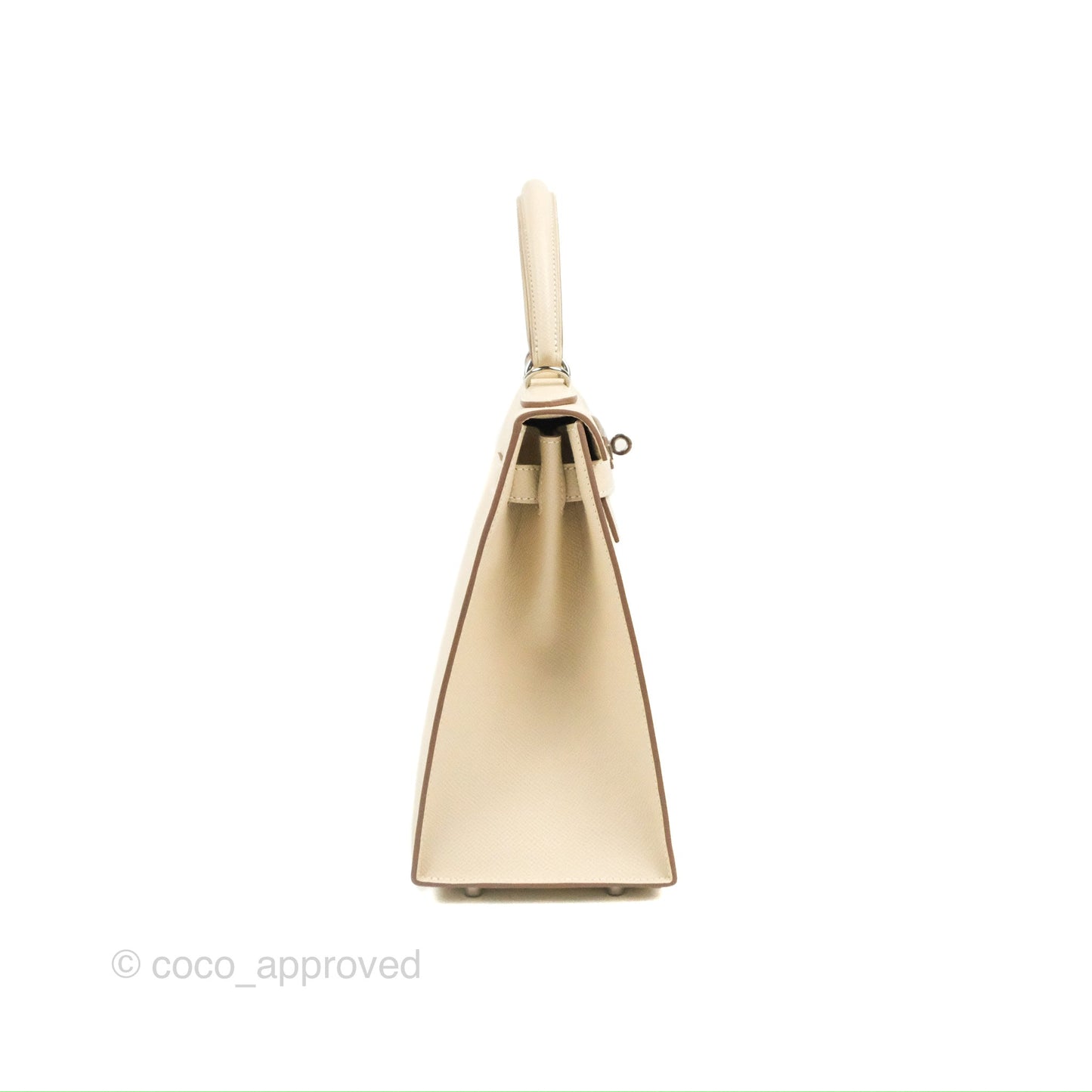 Hermès Kelly Sellier 28 Craie Epsom Palladium Hardware