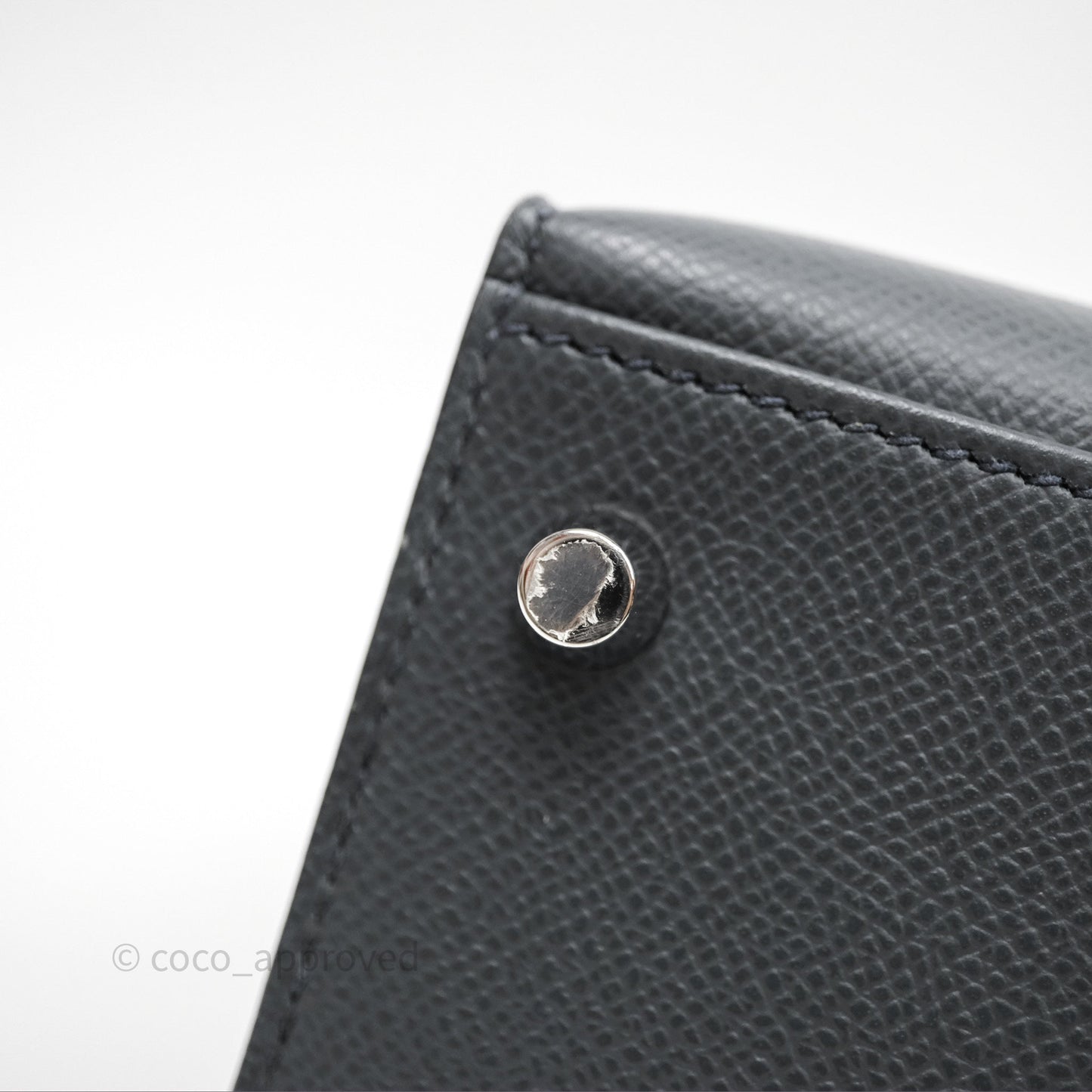 Hermès Kelly II 28 Veau Espom Gris Misty H0 Sellier Palladium Hardware
