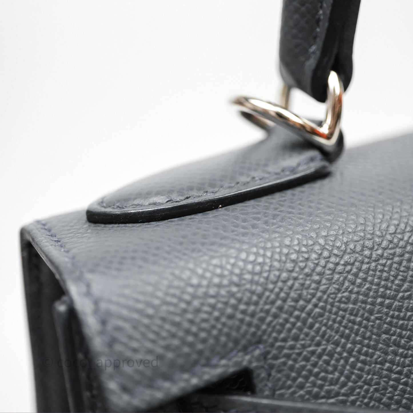 Hermès Kelly II 28 Veau Espom Gris Misty H0 Sellier Palladium Hardware