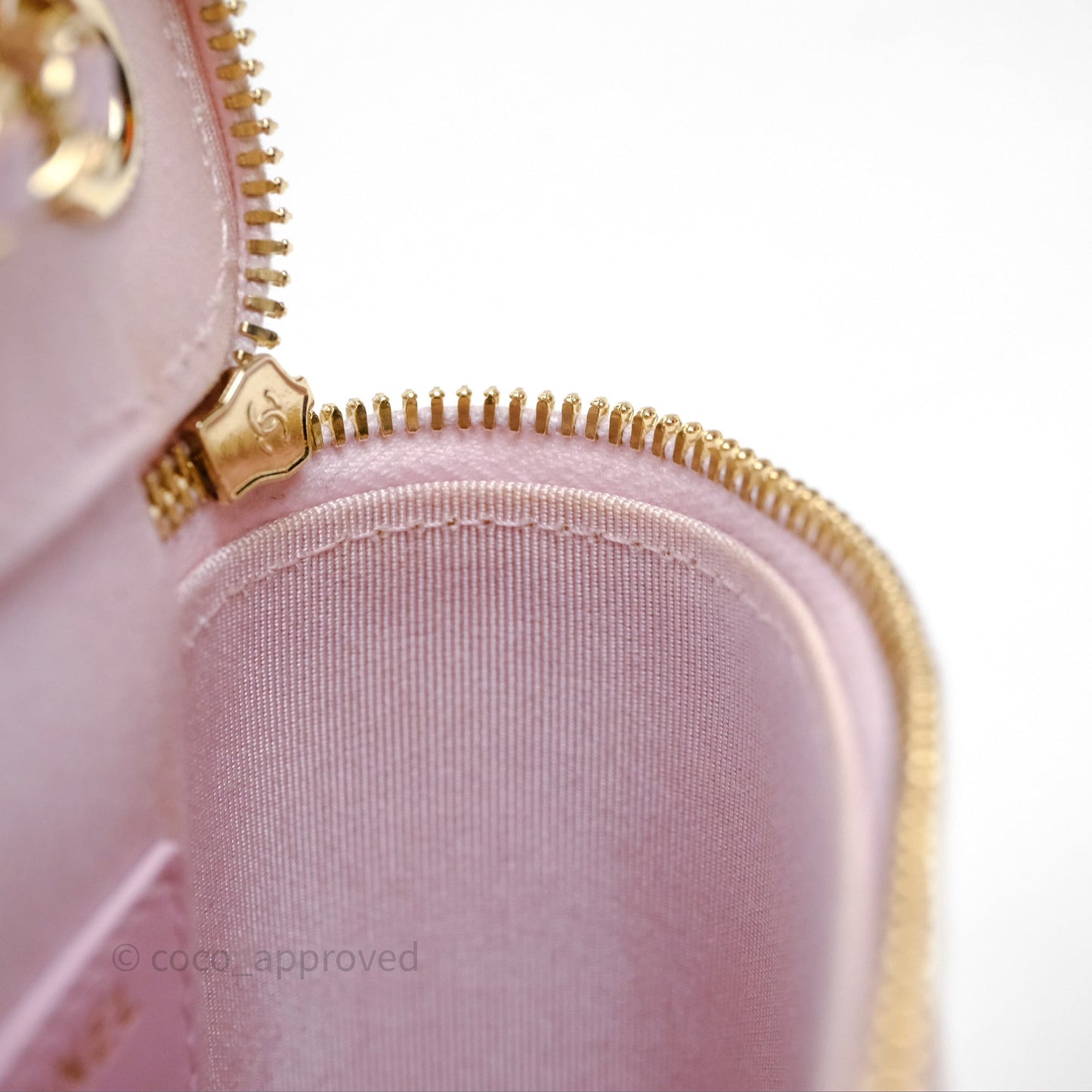 Chanel Mini Vanity With Chain Pink Caviar Gold Hardware