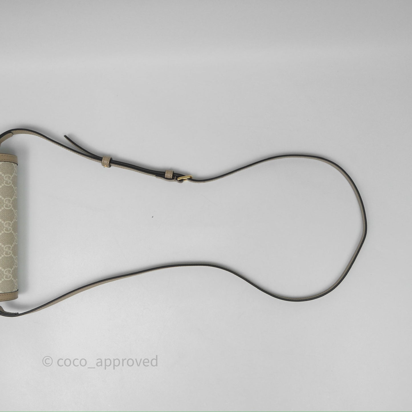 Gucci Horsebit 1955 Mini Bag Beige/White GG Supreme Canvas