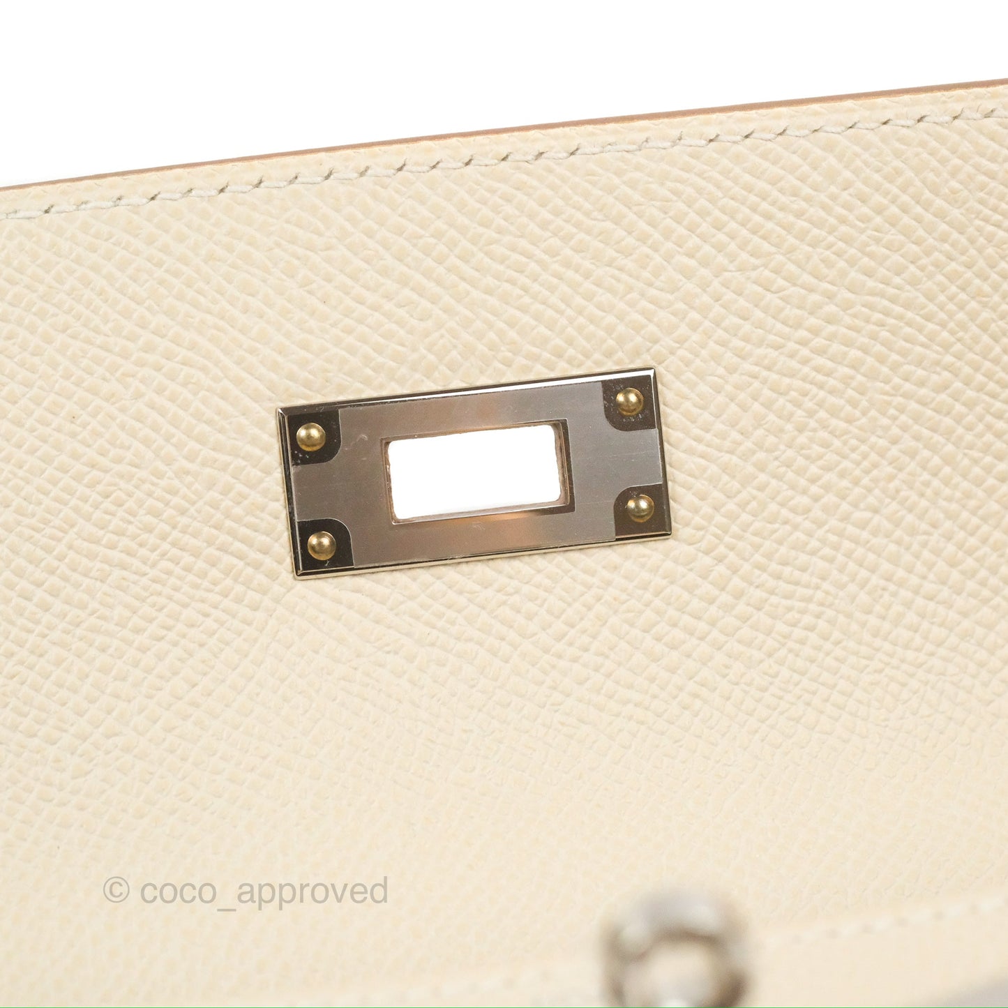 Hermès Kelly Sellier 28 Craie Epsom Palladium Hardware