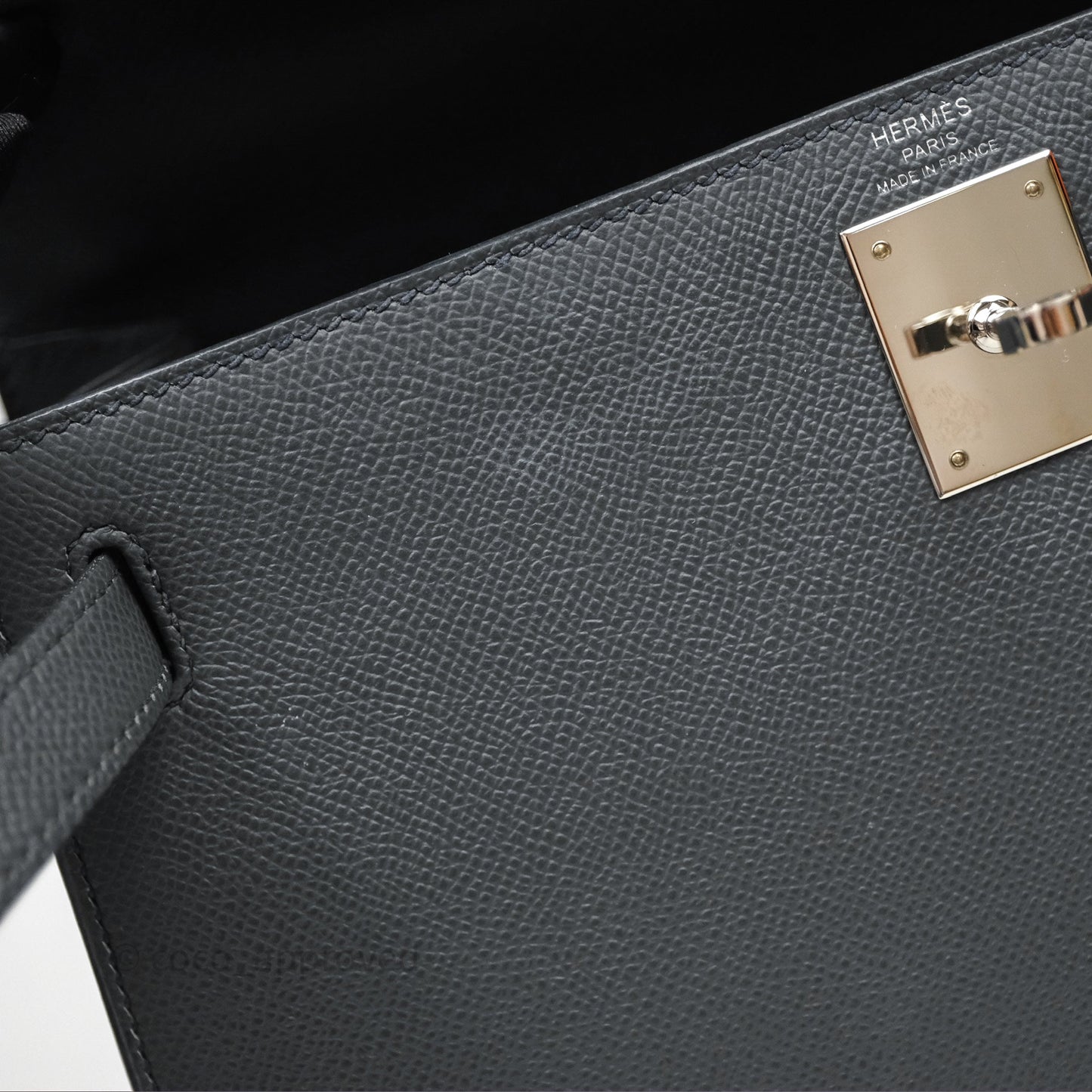 Hermès Kelly II 28 Veau Espom Gris Misty H0 Sellier Palladium Hardware