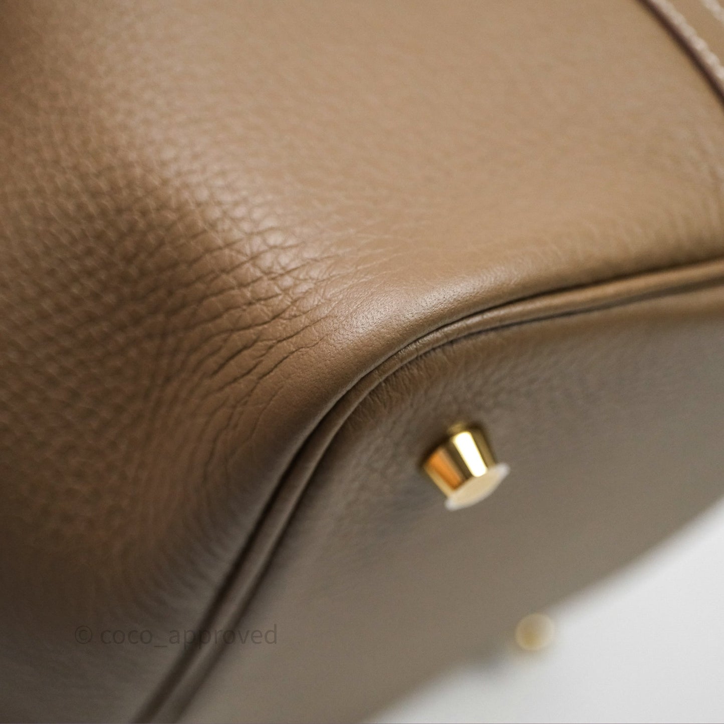 Hermès Picotin 22 Etoupe Clemence Gold Hardware