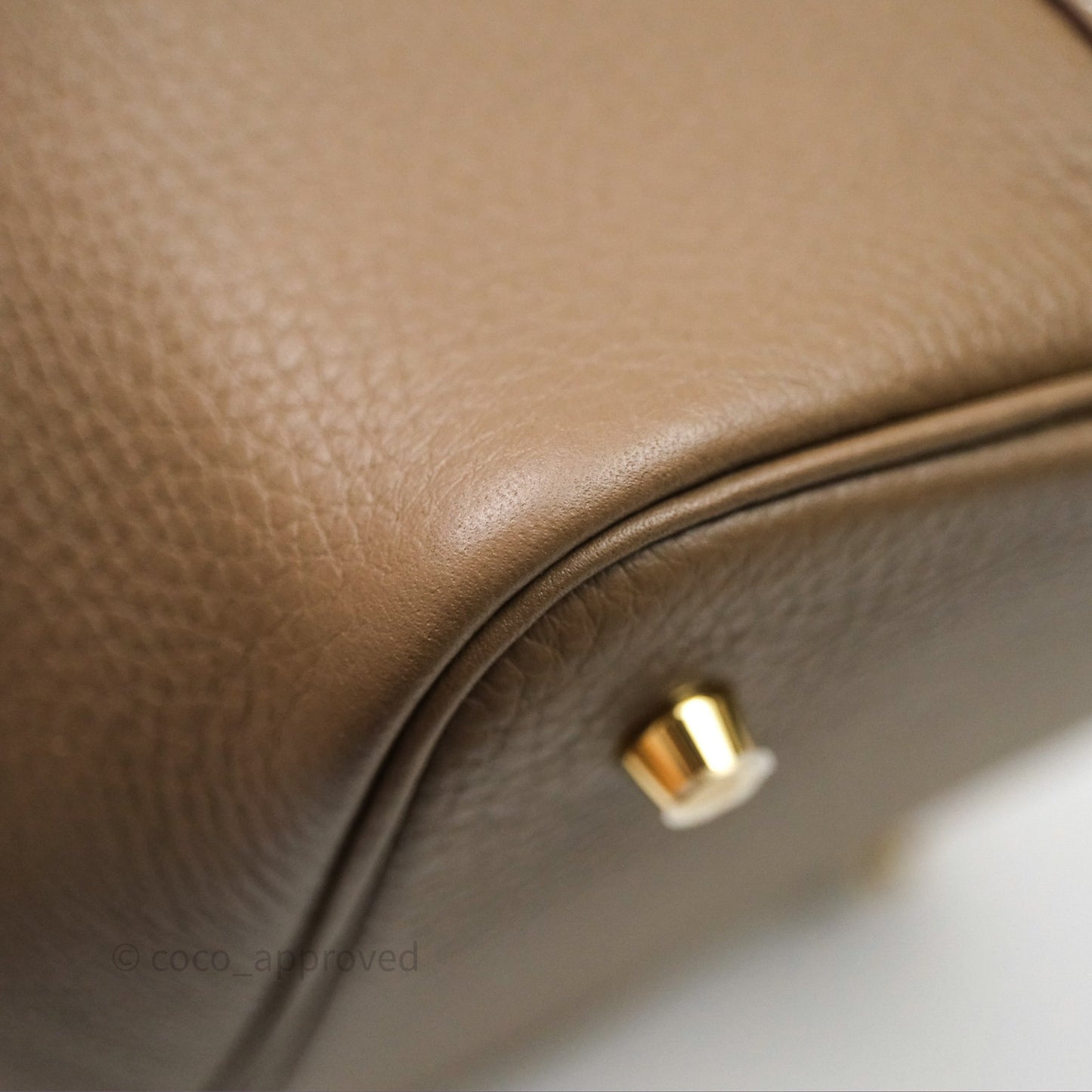 Hermès Picotin 22 Etoupe Clemence Gold Hardware