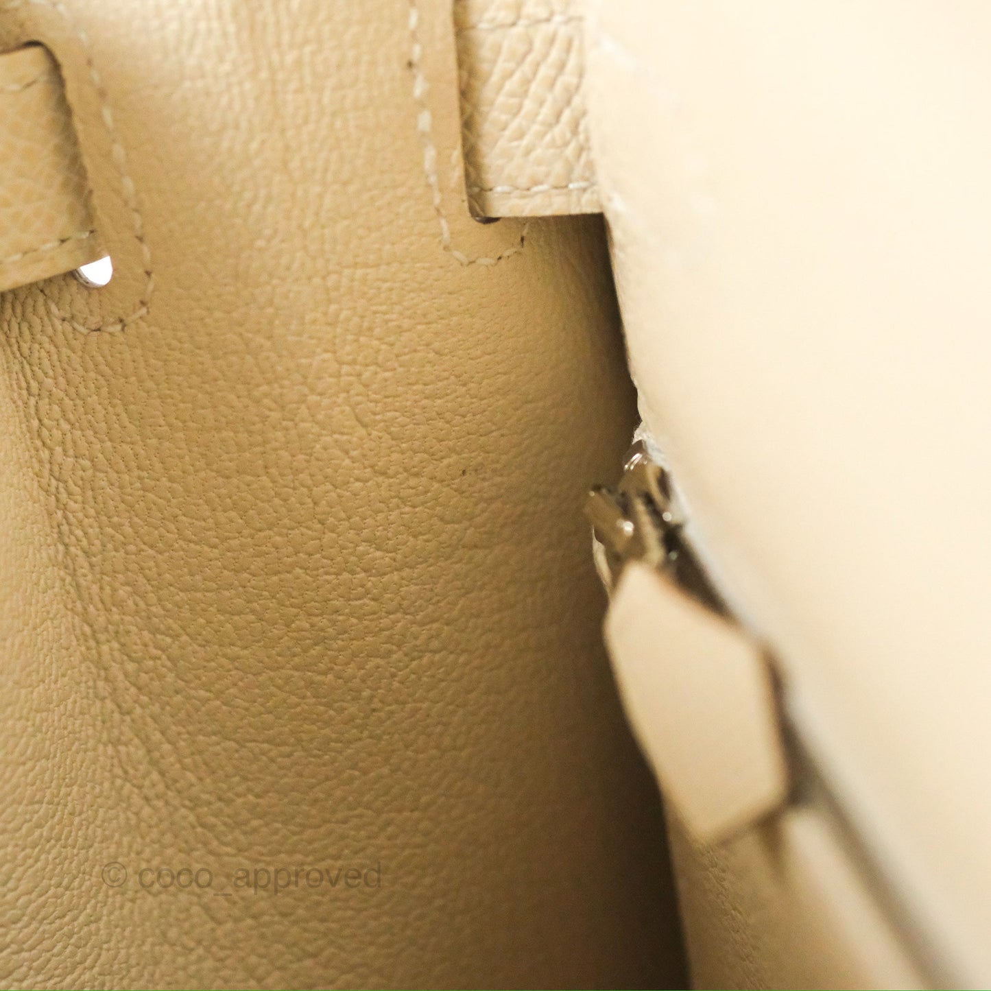 Hermès Kelly Sellier 28 Craie Epsom Palladium Hardware