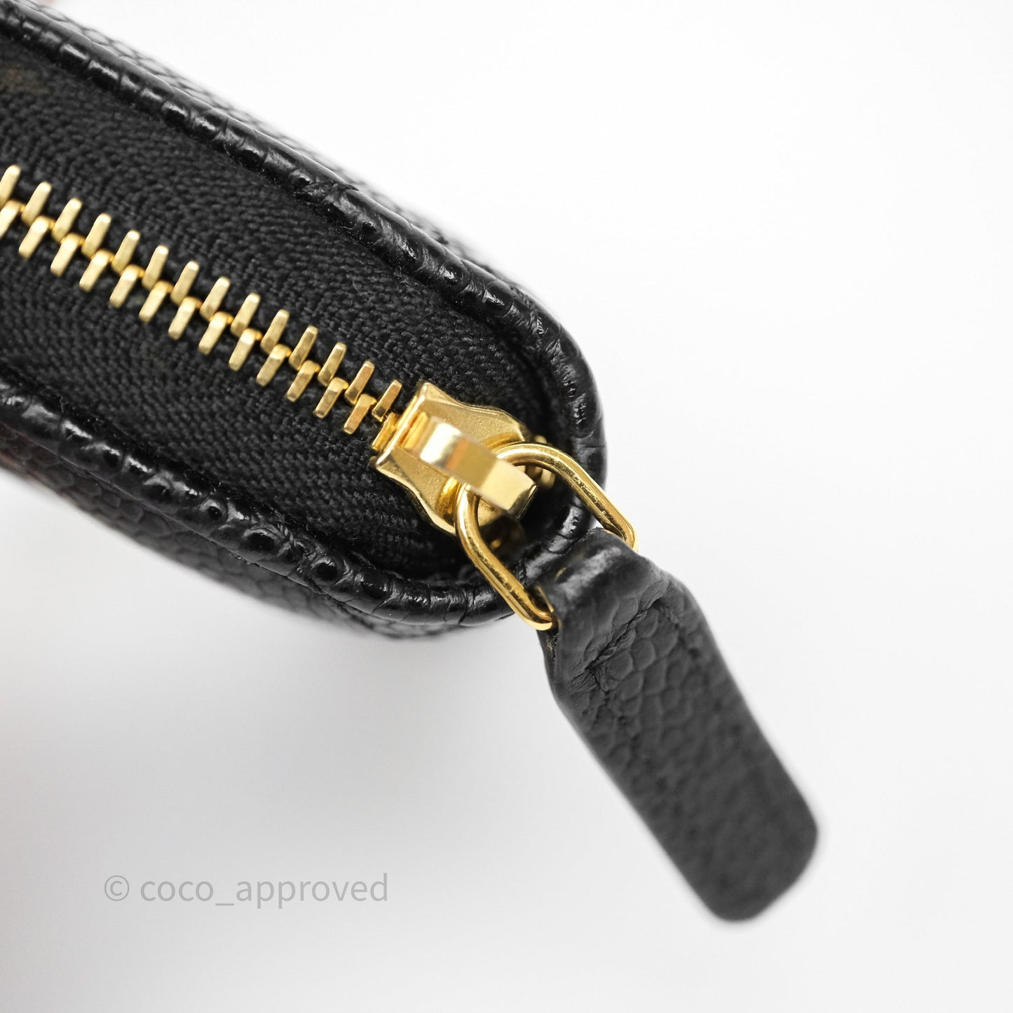 Chanel Classic Zipped Coin Purse Black Caviar Gold Hardware