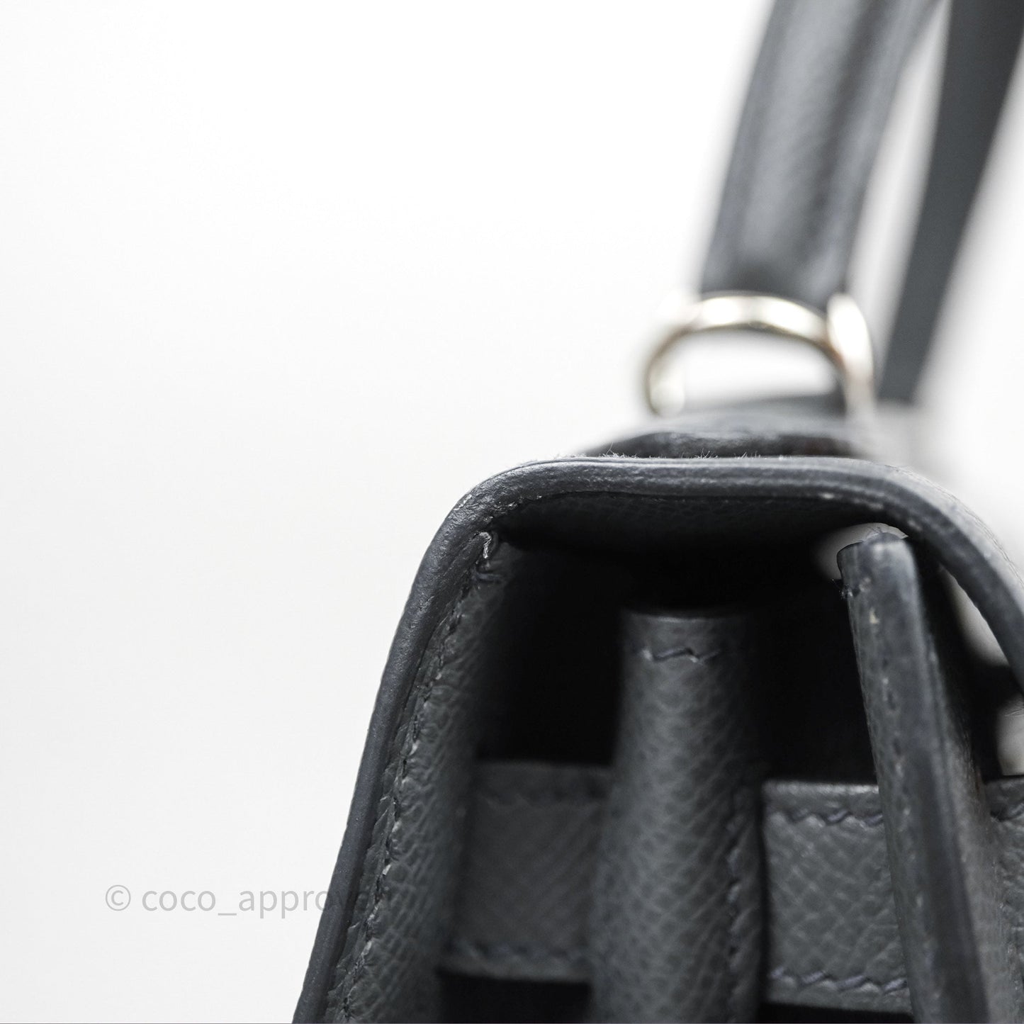 Hermès Kelly II 28 Veau Espom Gris Misty H0 Sellier Palladium Hardware
