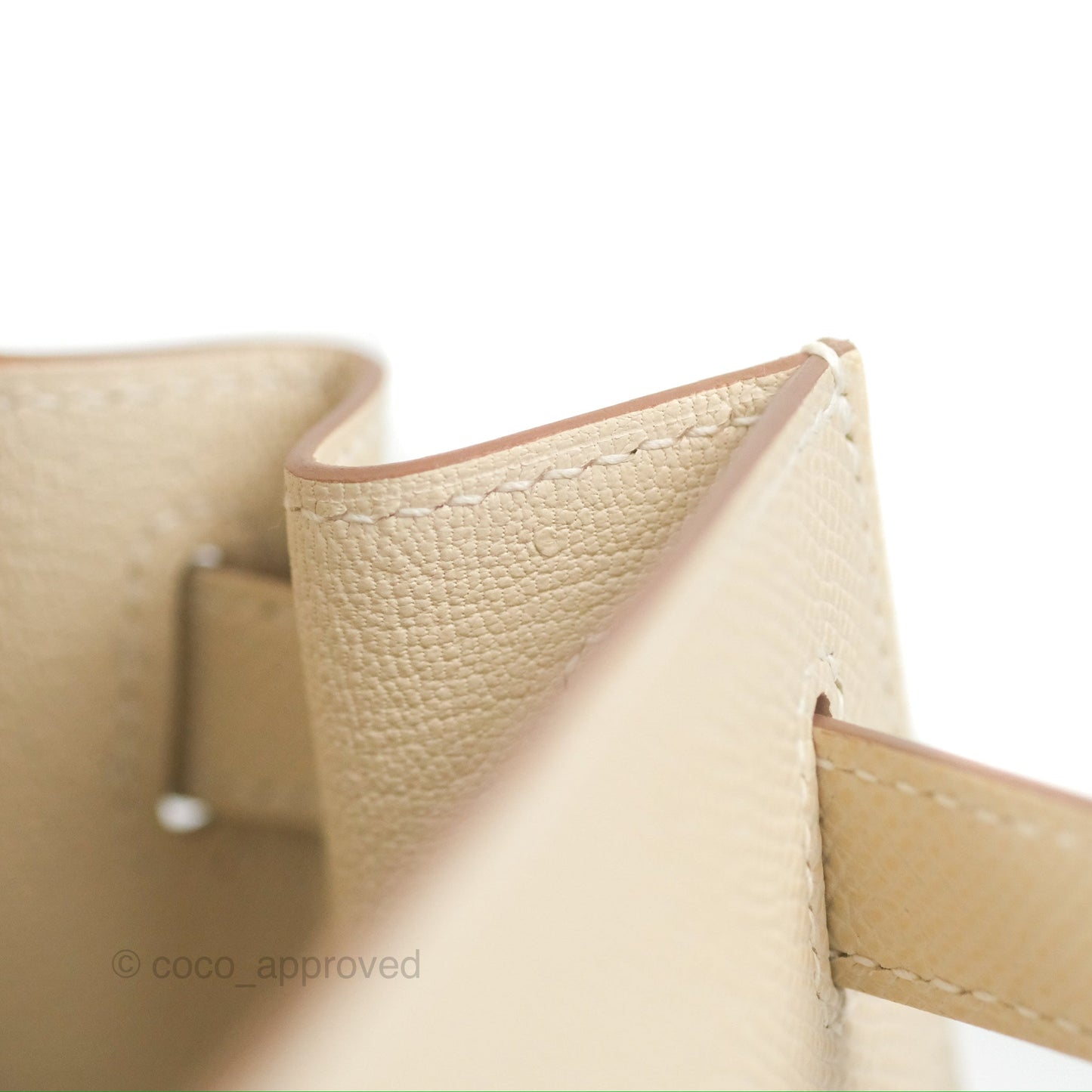 Hermès Kelly Sellier 28 Craie Epsom Palladium Hardware