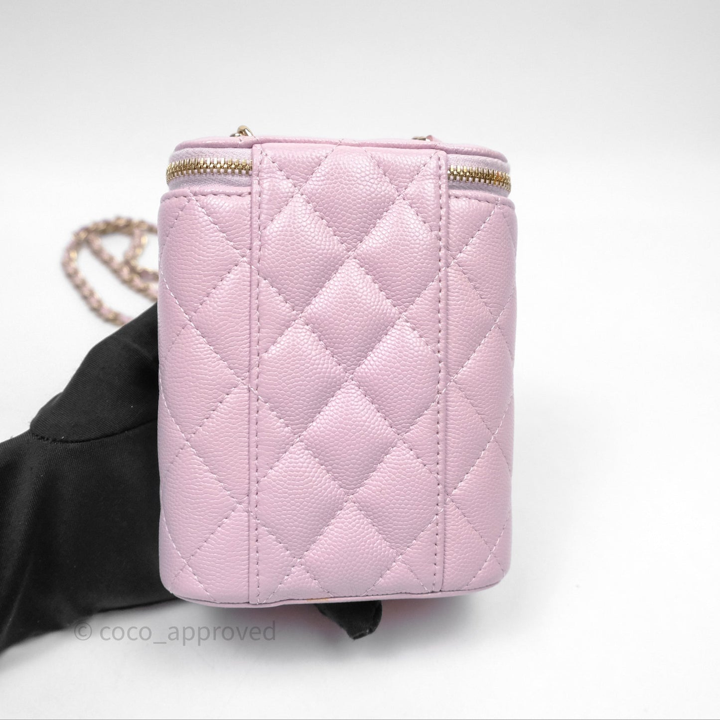 Chanel Mini Vanity With Chain Pink Caviar Gold Hardware