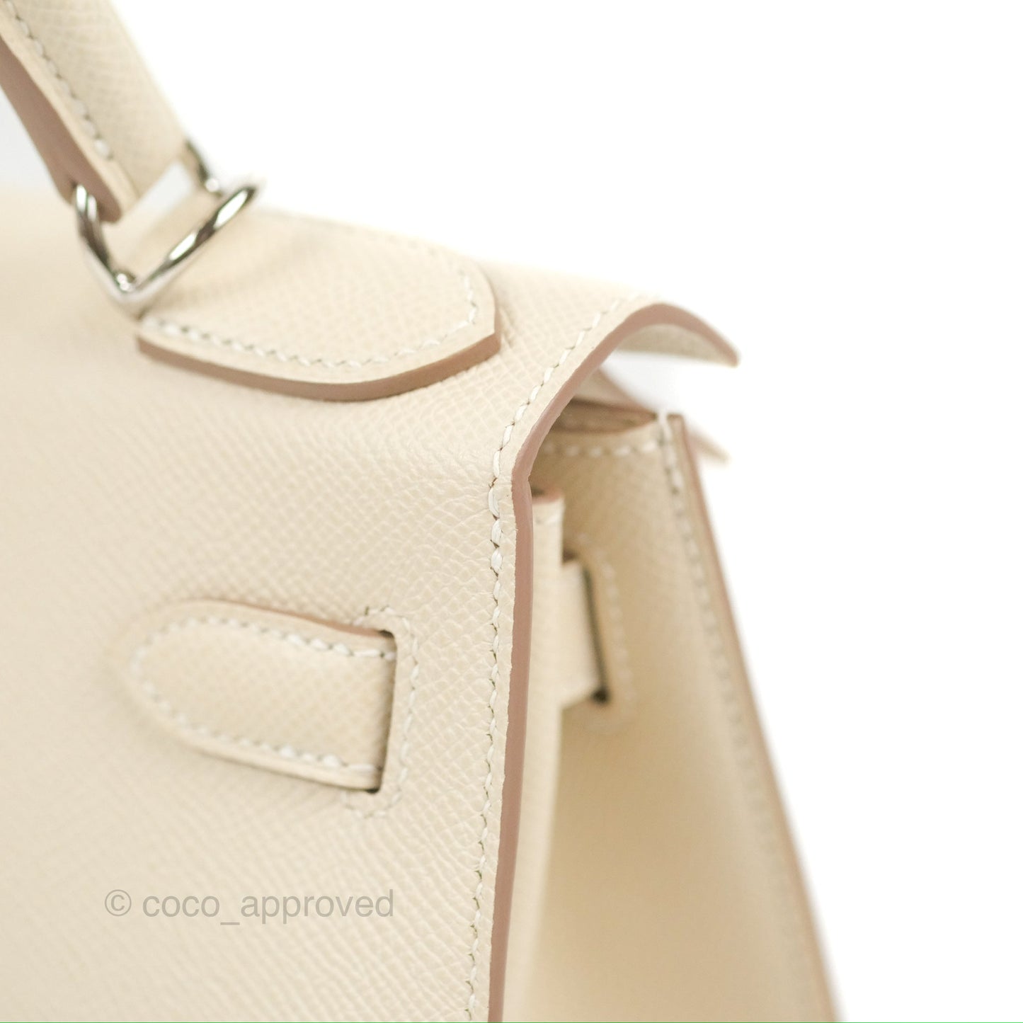 Hermès Kelly Sellier 28 Craie Epsom Palladium Hardware