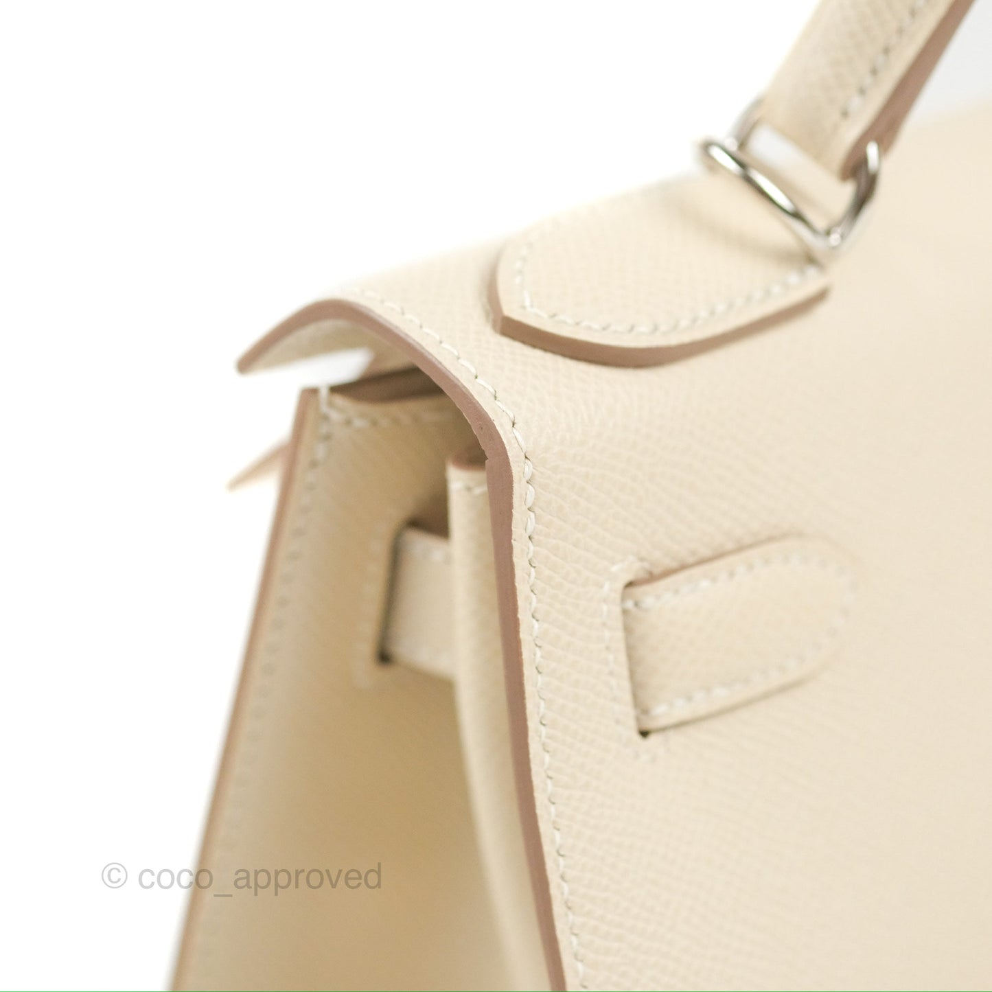 Hermès Kelly Sellier 28 Craie Epsom Palladium Hardware