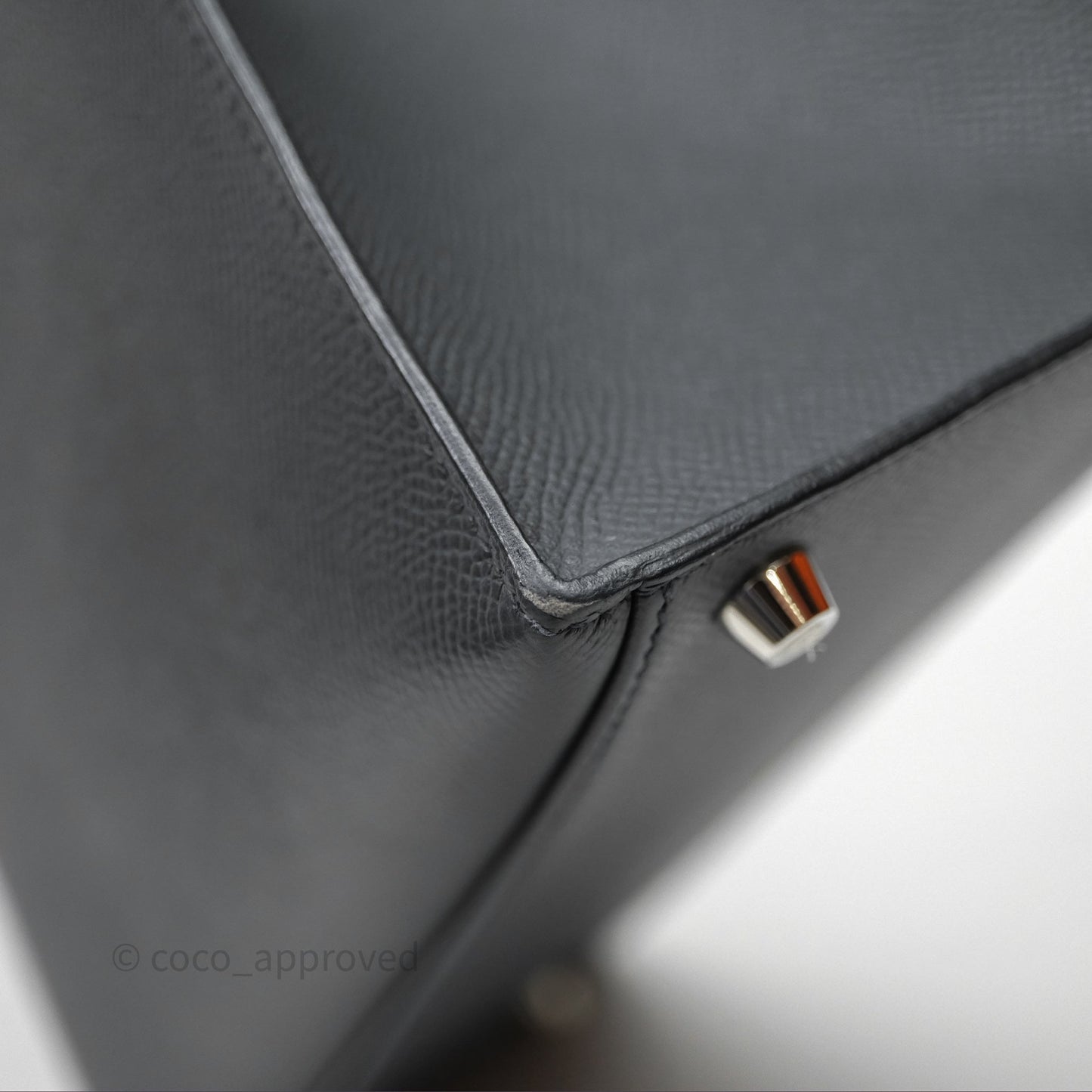 Hermès Kelly II 28 Veau Espom Gris Misty H0 Sellier Palladium Hardware