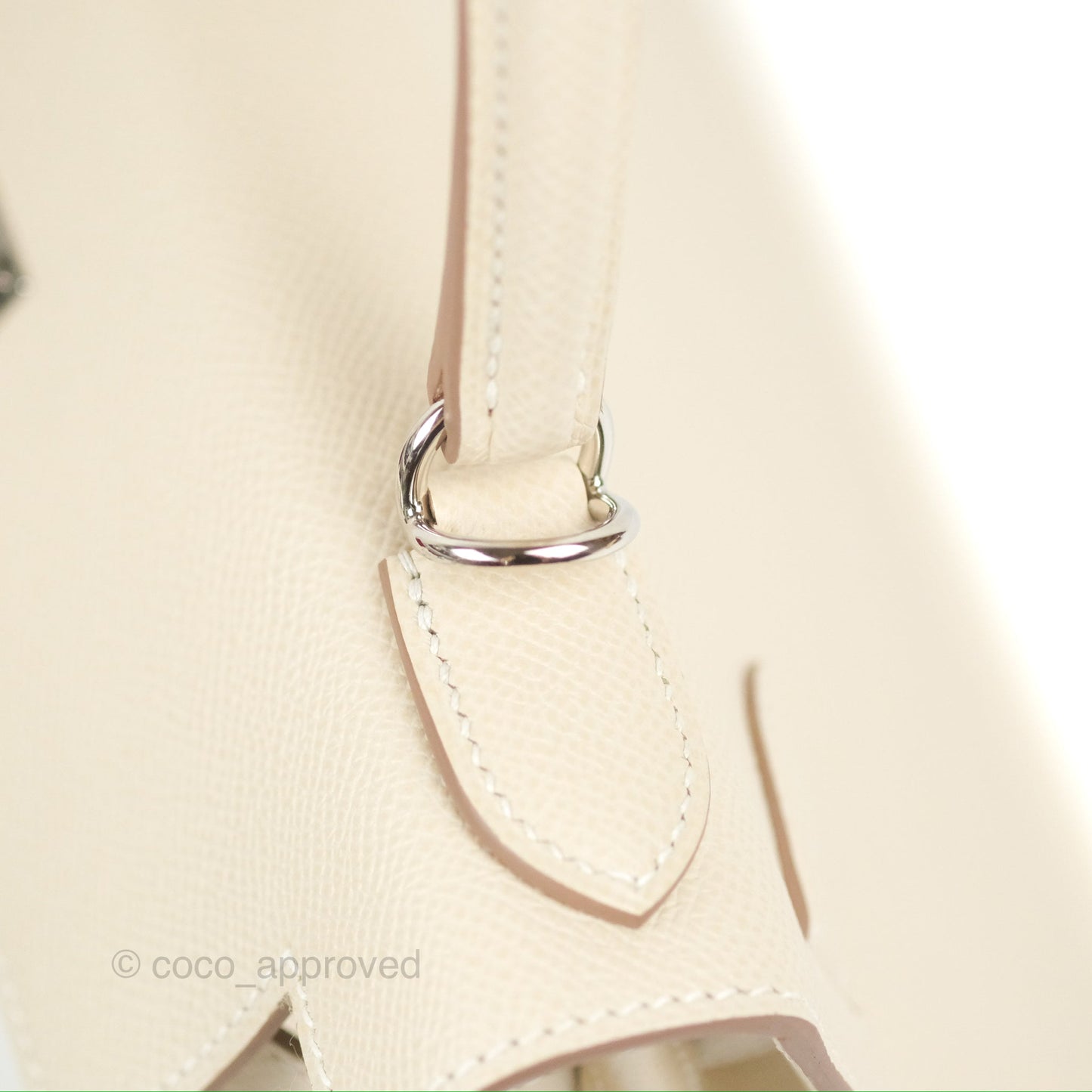 Hermès Kelly Sellier 28 Craie Epsom Palladium Hardware
