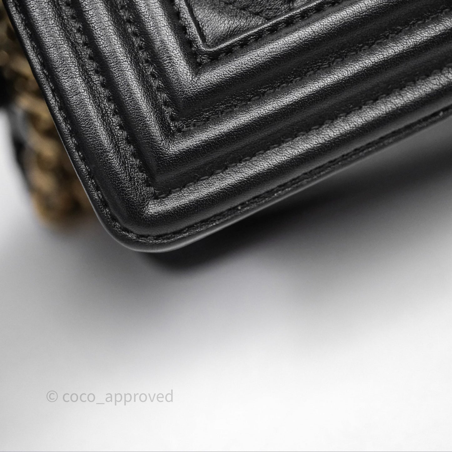 Chanel Medium Boy Quilted Black Calfskin Aged Gold Hardware
