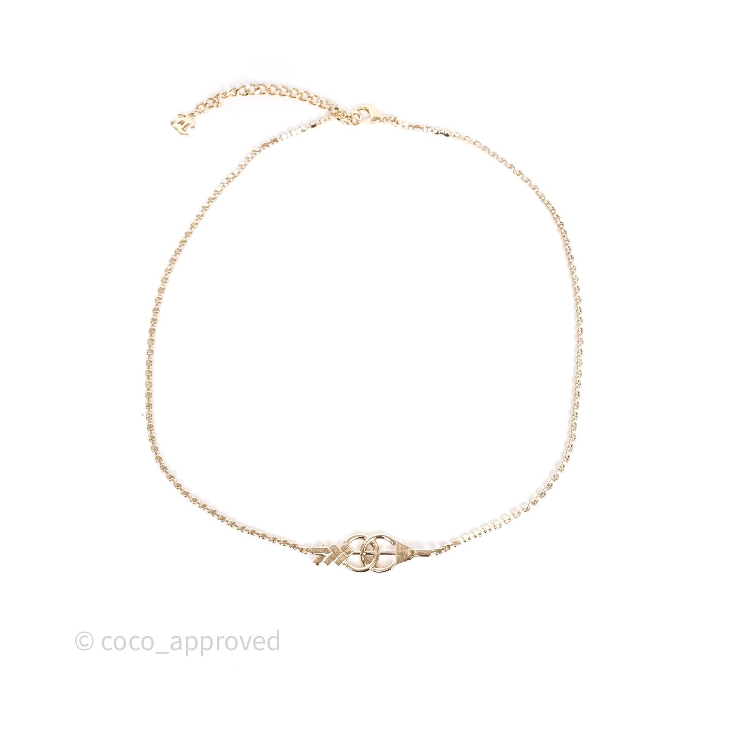 Chanel Crystal CC Chain Belt Gold Tone 23C