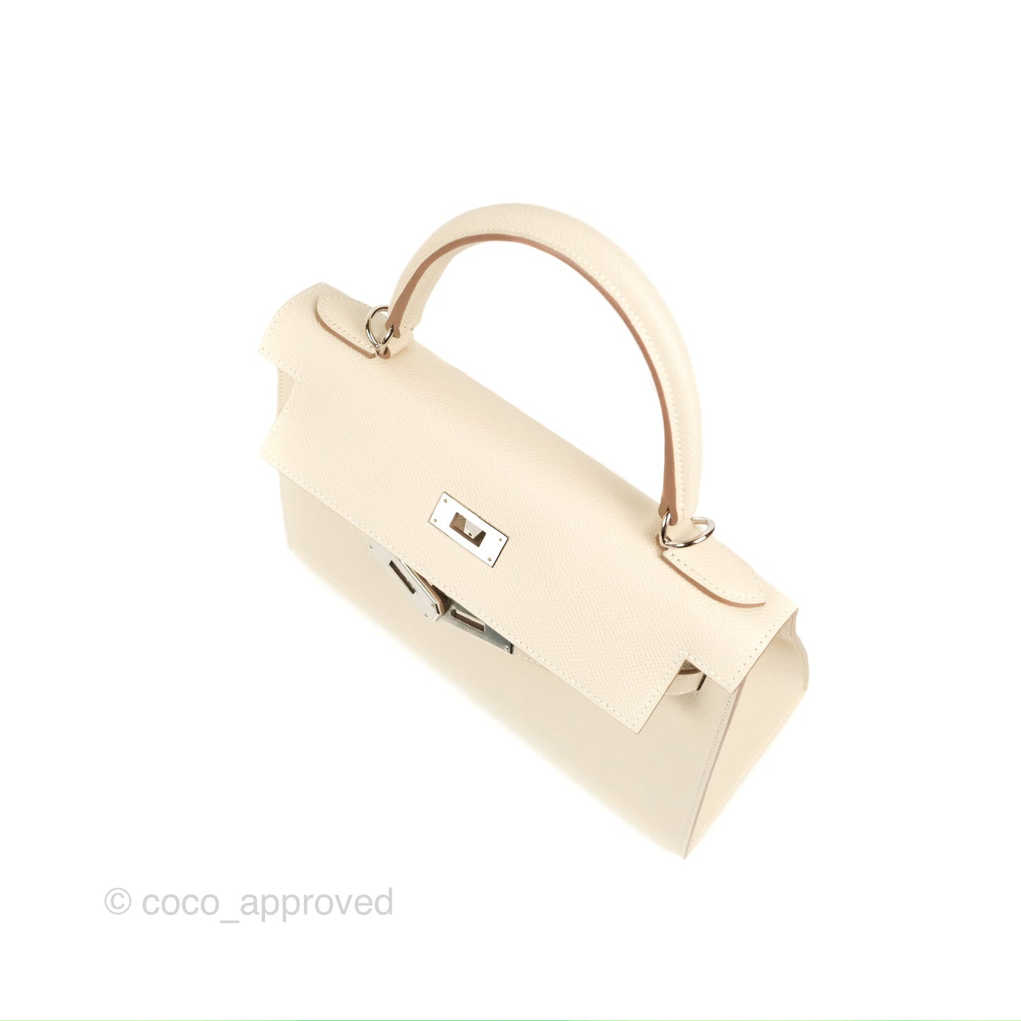 Hermès Kelly Sellier 28 Craie Epsom Palladium Hardware