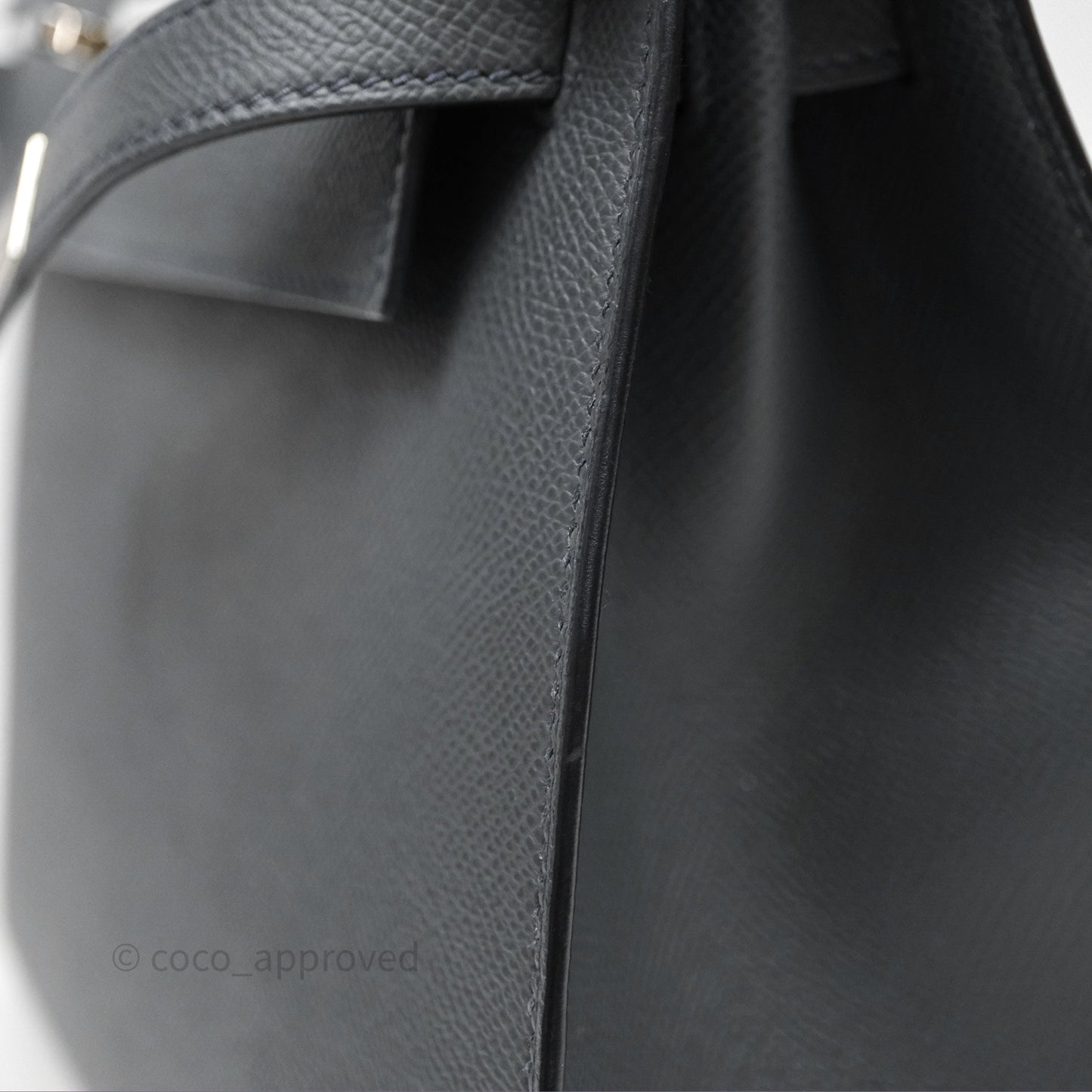 Hermès Kelly II 28 Veau Espom Gris Misty H0 Sellier Palladium Hardware