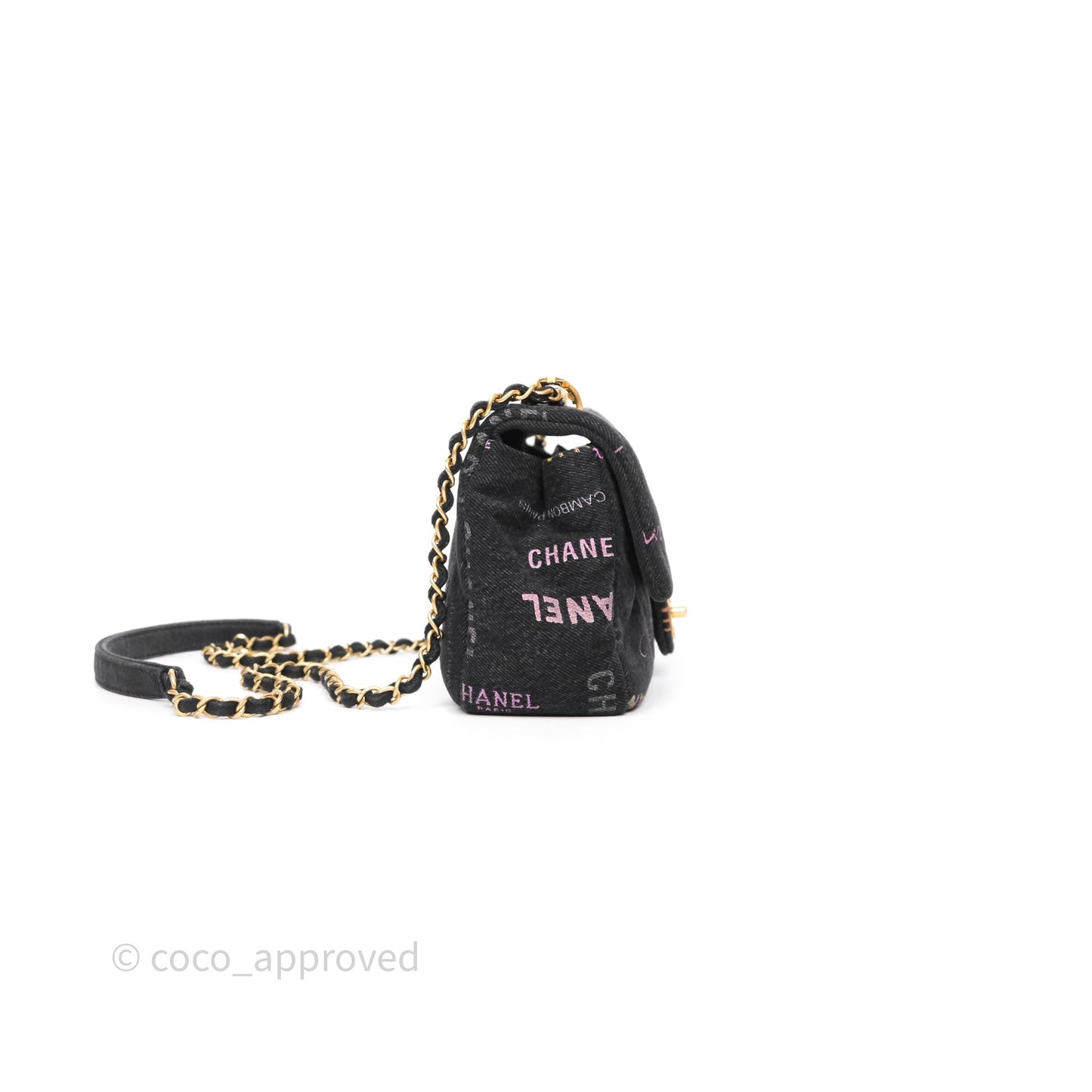 Chanel Quilted Small Denim Mood Flap Black Multicolor