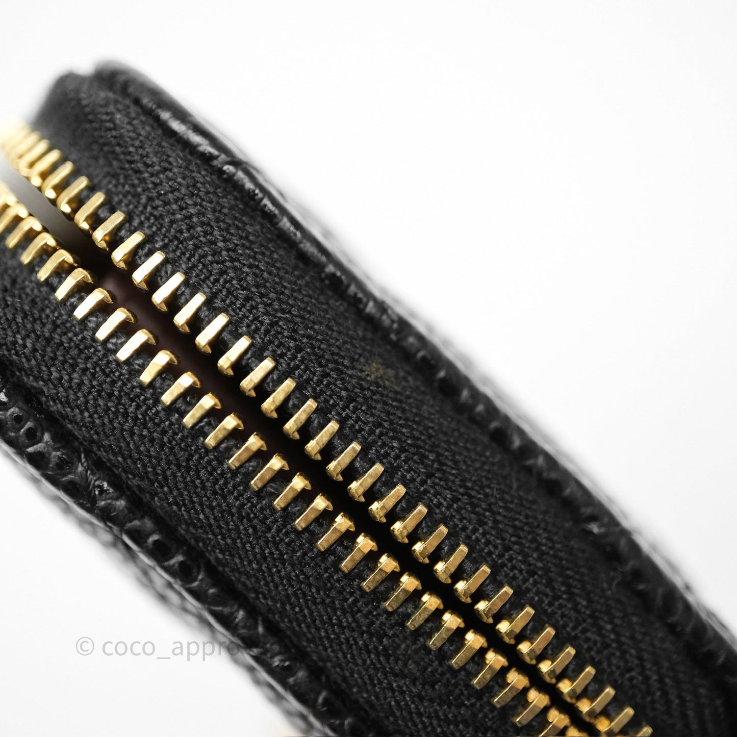 Chanel Classic Zipped Coin Purse Black Caviar Gold Hardware