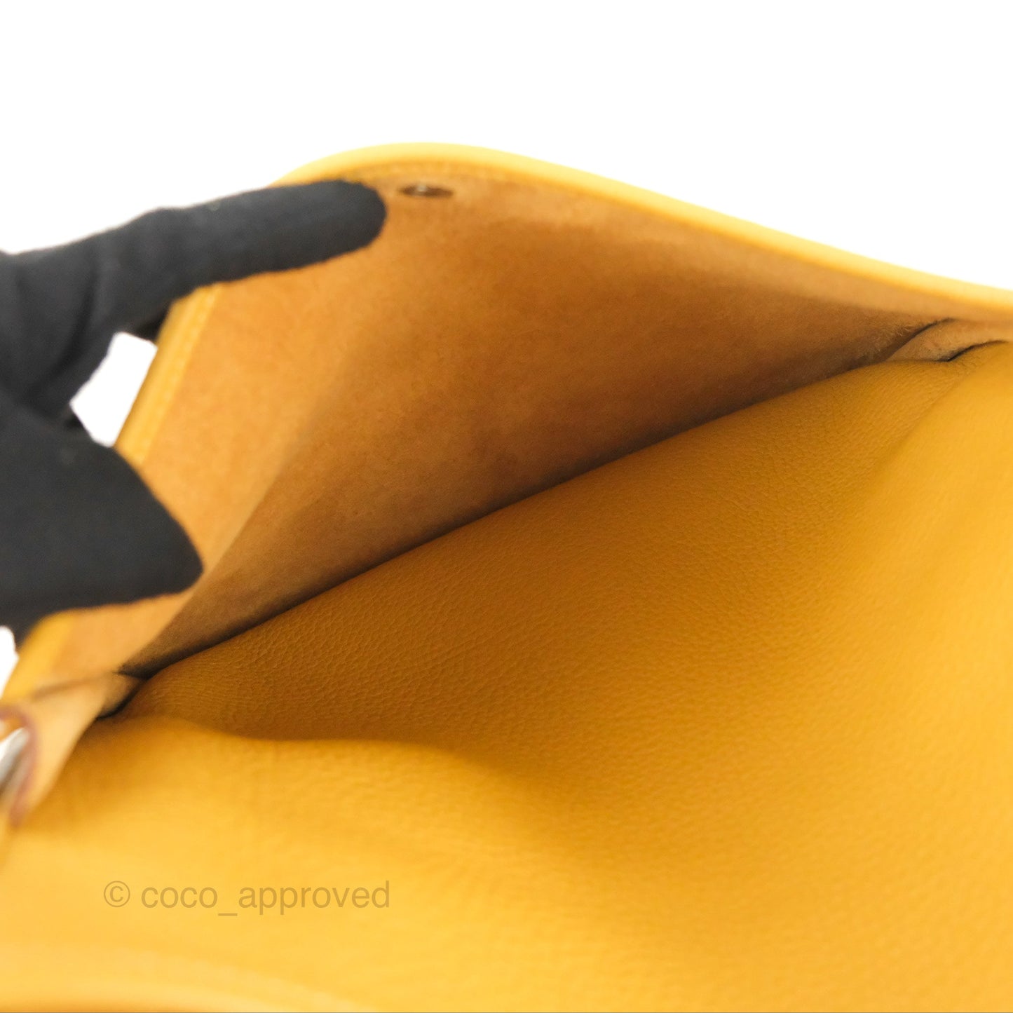 Hermes Evelyne III 29 Mustard Clemence Palladium Hardware