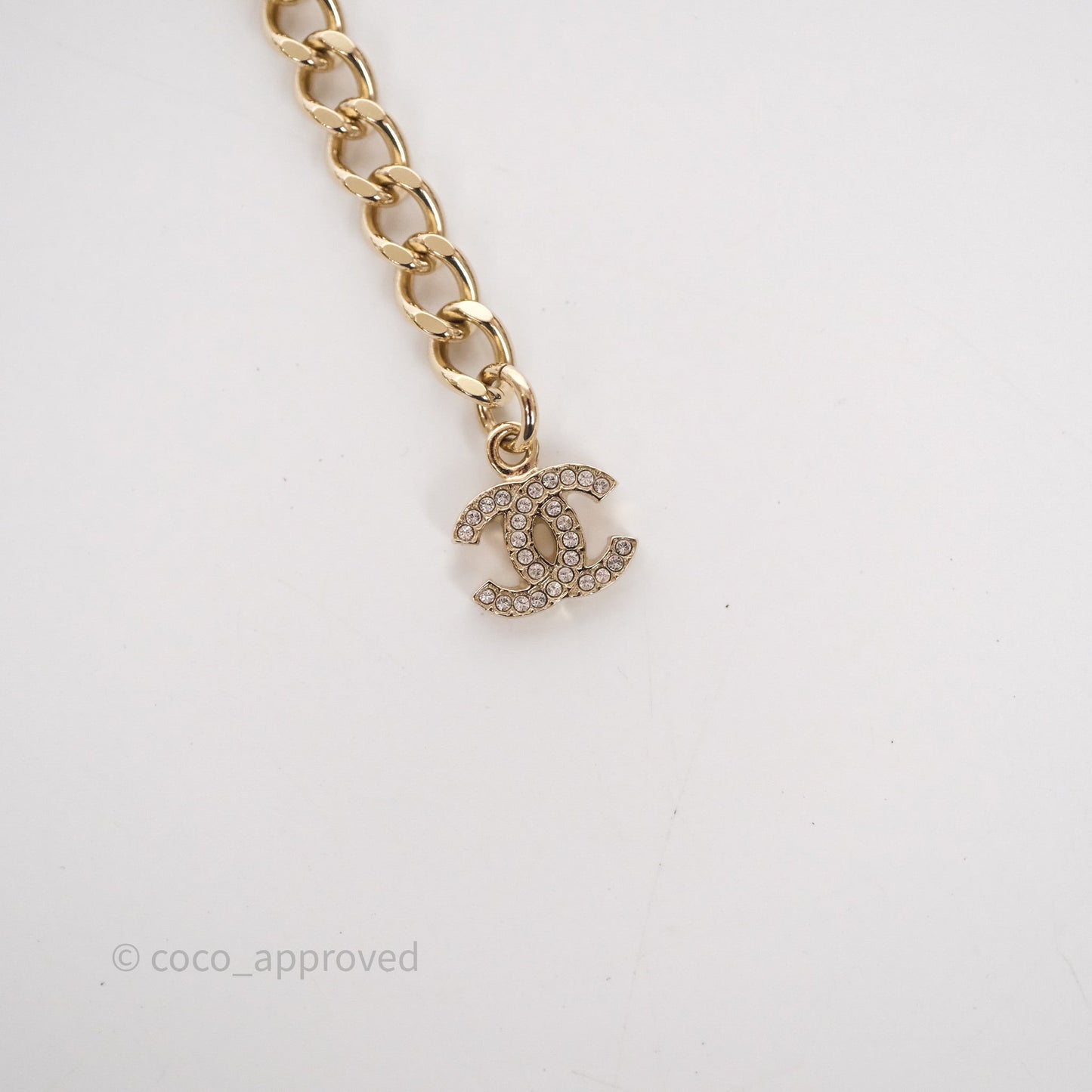 Chanel Crystal CC Chain Belt Gold Tone 23C