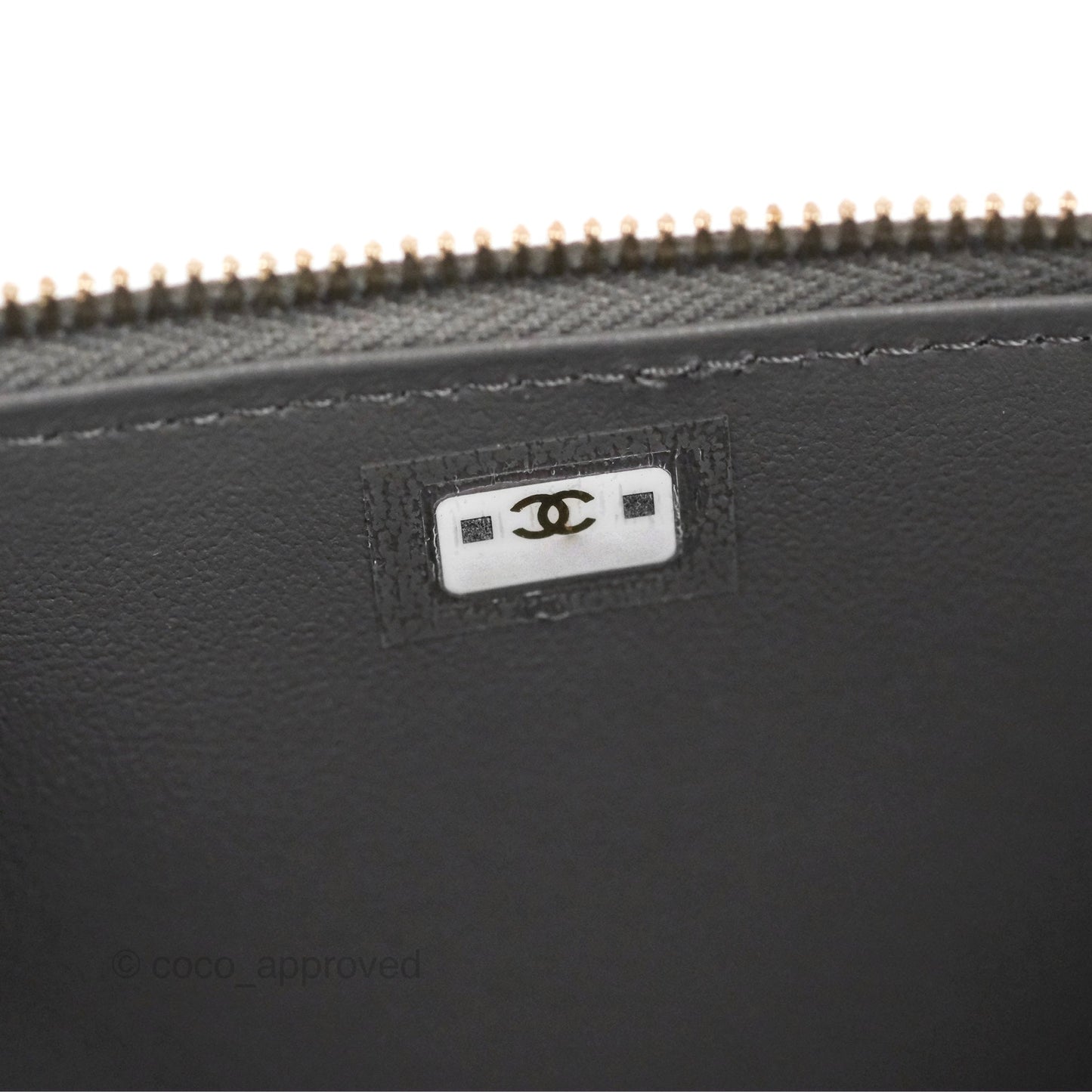 Chanel Vanity Rectangular Top Handle Grey Lambskin Gold Hardware