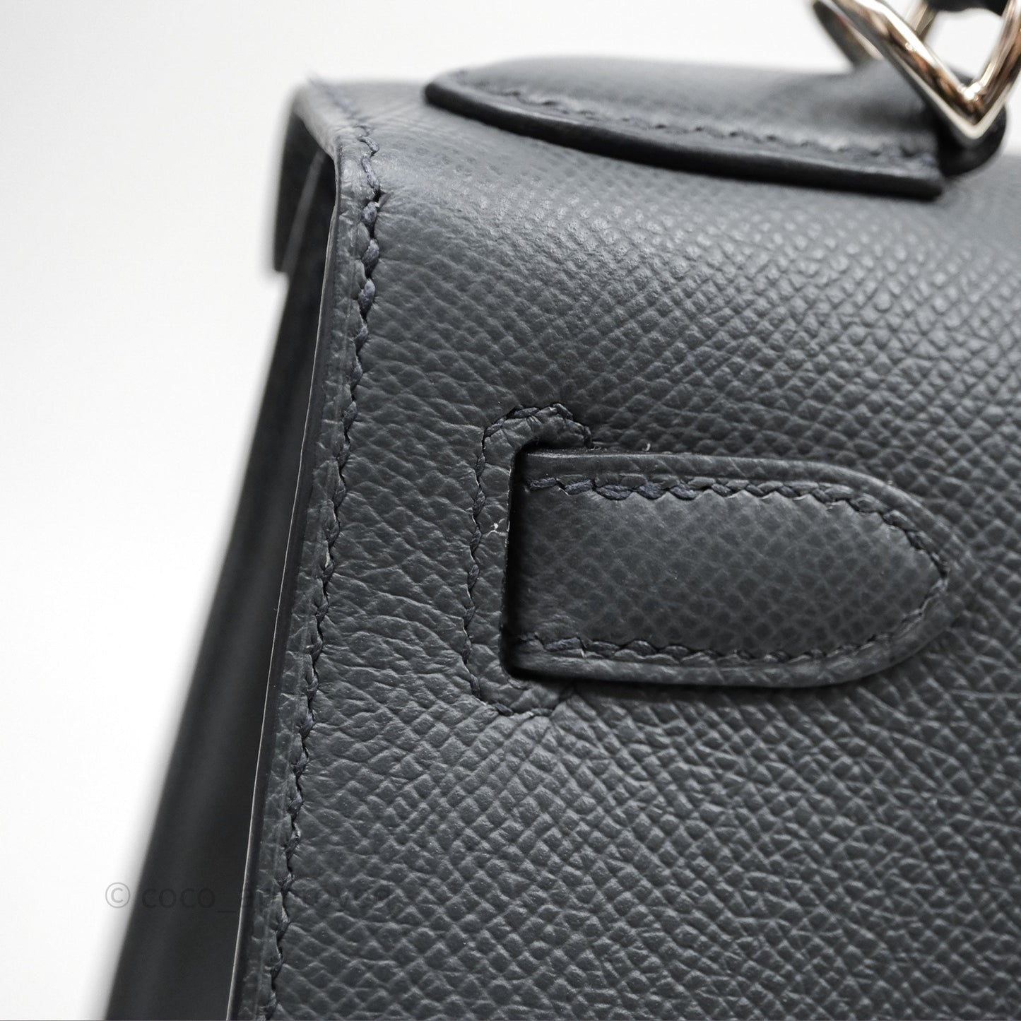 Hermès Kelly II 28 Veau Espom Gris Misty H0 Sellier Palladium Hardware