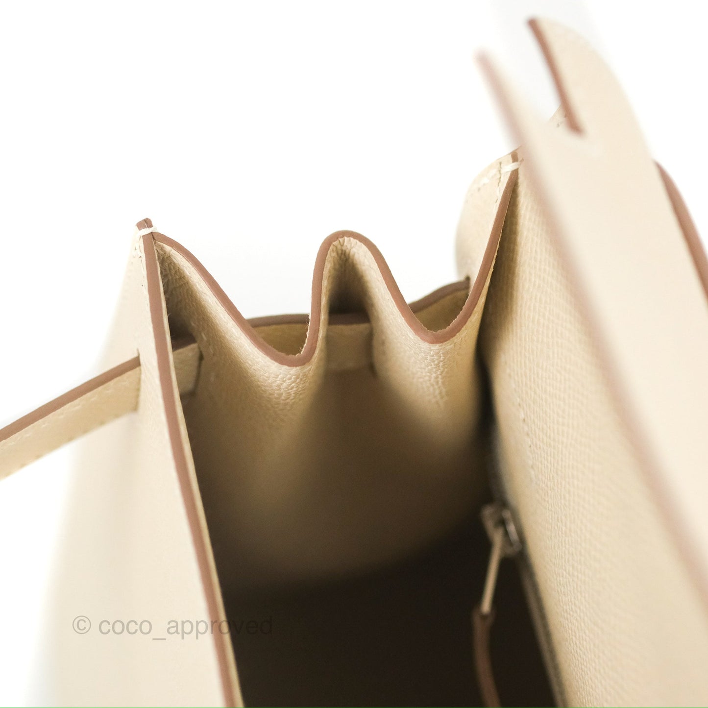 Hermès Kelly Sellier 28 Craie Epsom Palladium Hardware