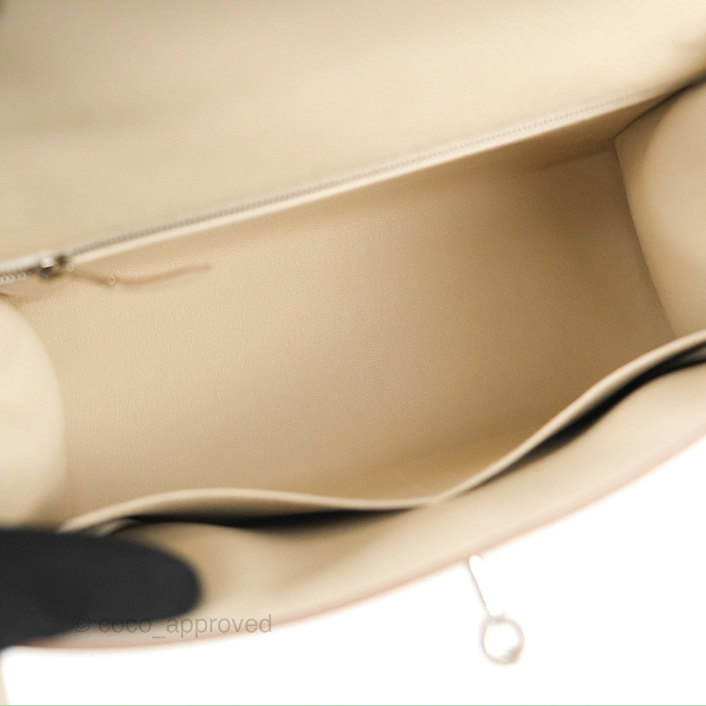 Hermès Kelly Sellier 28 Craie Epsom Palladium Hardware