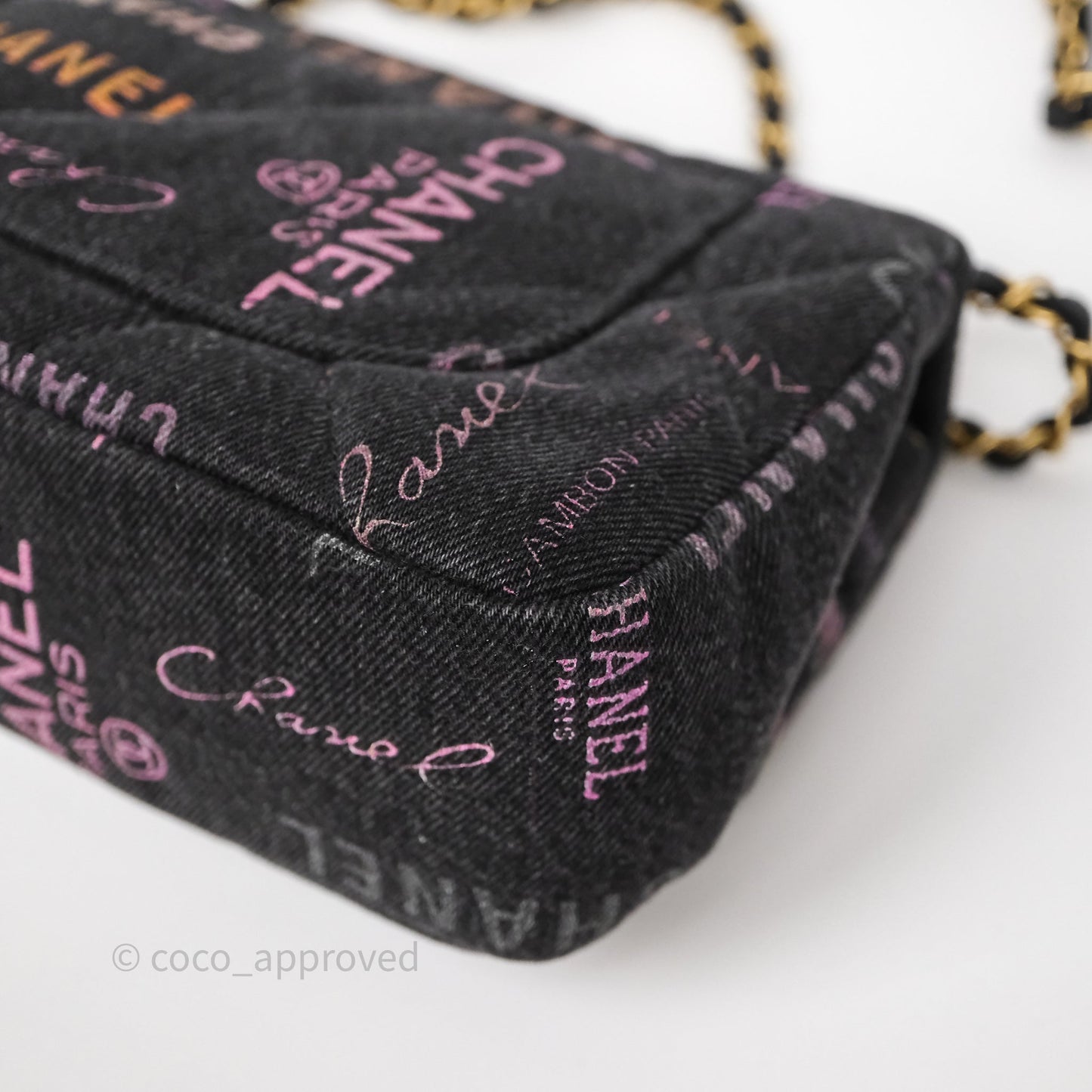 Chanel Quilted Small Denim Mood Flap Black Multicolor
