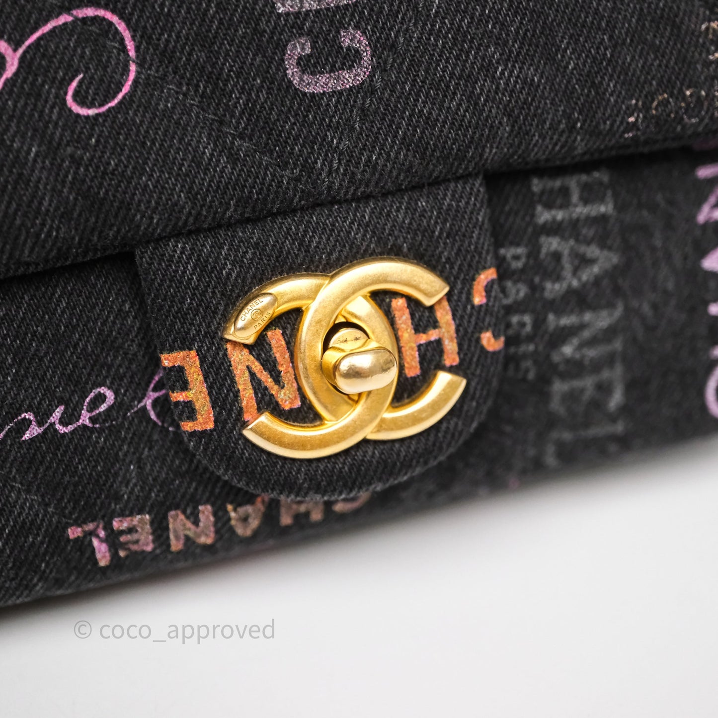 Chanel Quilted Small Denim Mood Flap Black Multicolor
