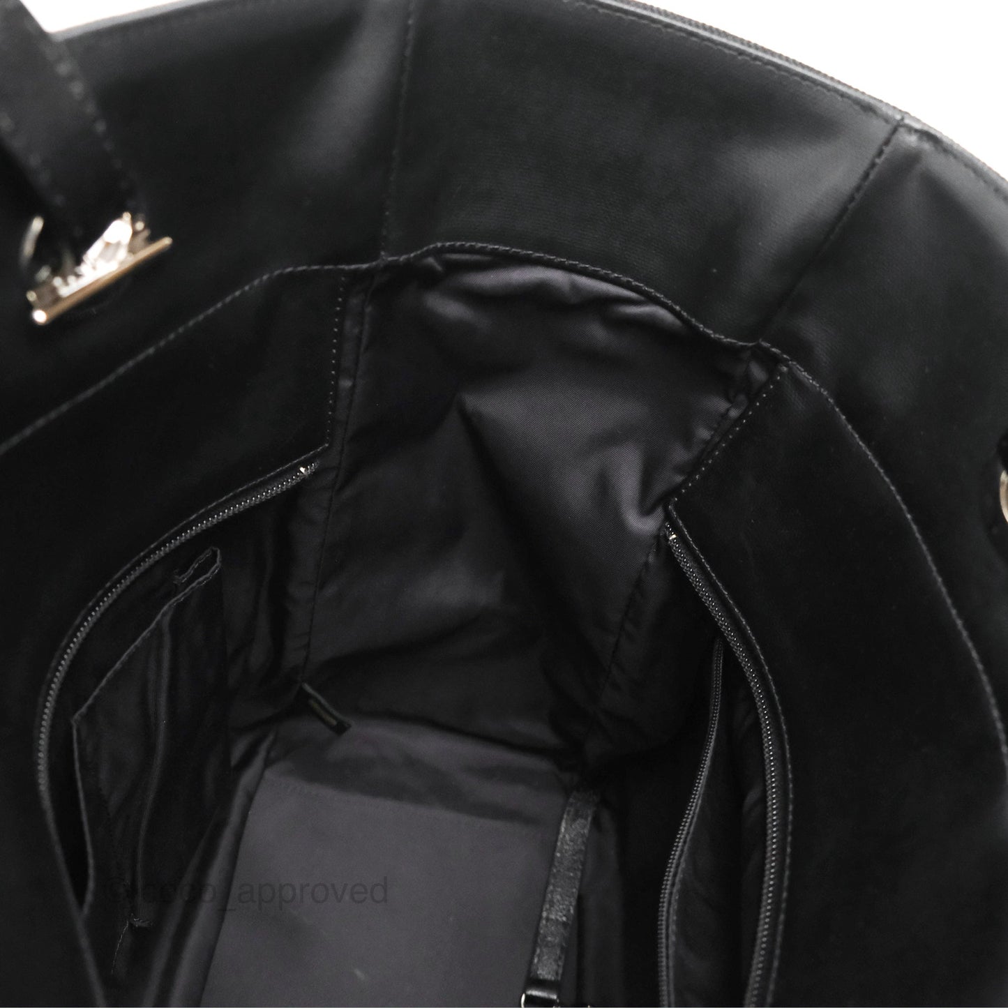 Chanel Quilted Paris Biarritz Tote MM Black Coated Canvas